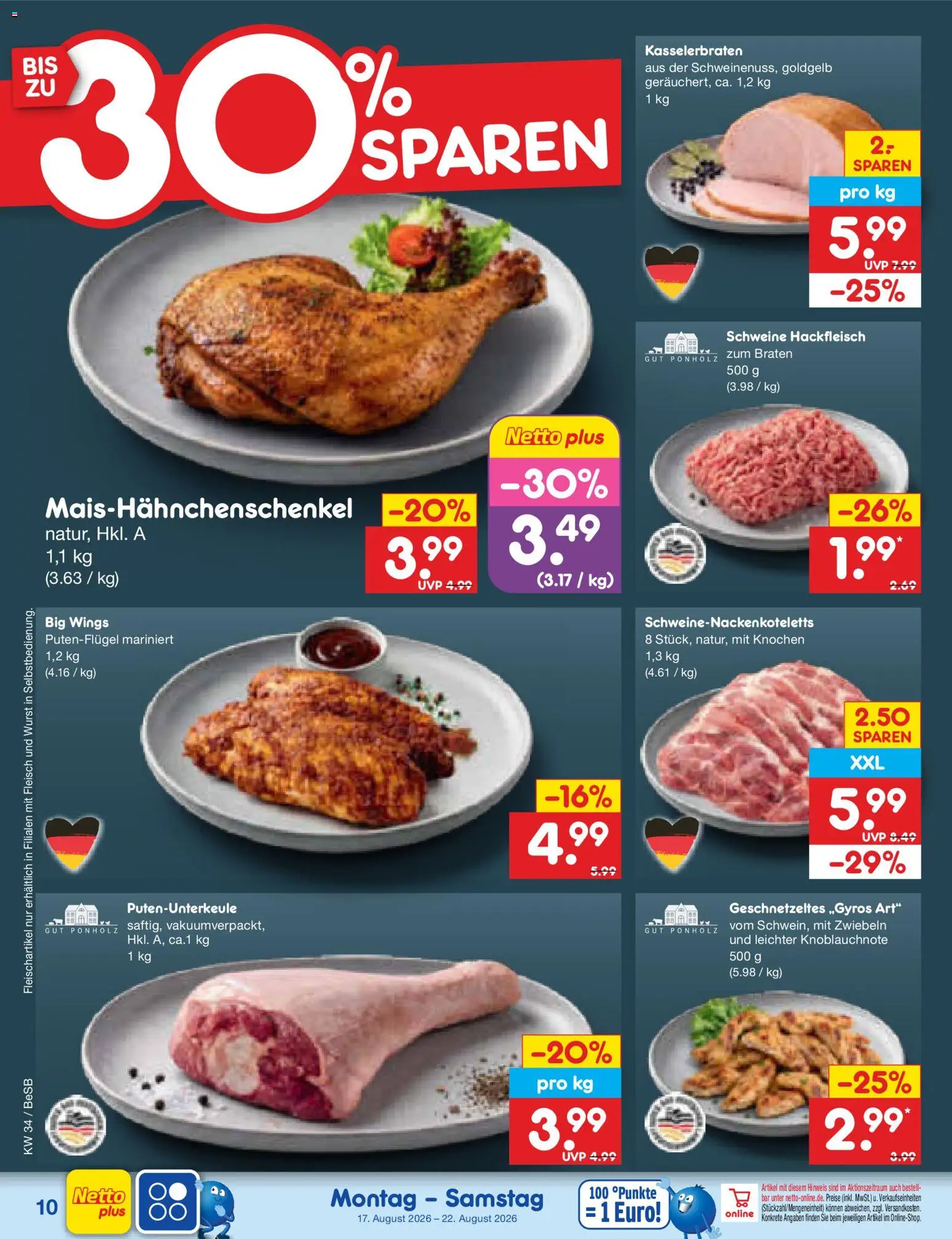 Netto Marken-Discount Prospekt – gültig ab 17.08.2026 | Seite: 12 | Produkte: Zwiebeln, Wurst, Fleisch, Hackfleisch
