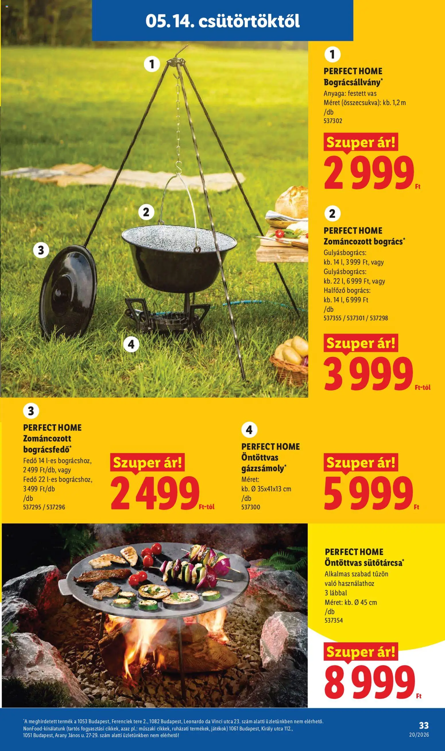 Lidl akciós ujság - amely érvényes a következő dátumtól: 14.05.2026 | Oldal: 33 | Termékek: Játékok, Bogrács
