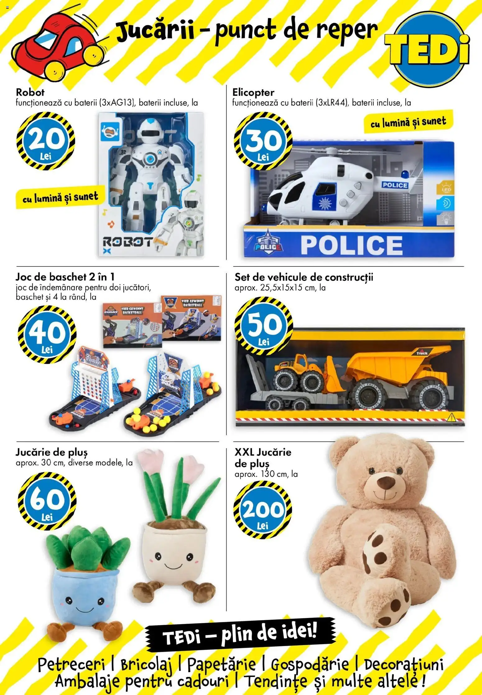 Noul catalog TEDi – valabil de la 14.05.2026 | Pagină: 6 | Produse: Tavuk suyu, Joc, Robot, Baterii