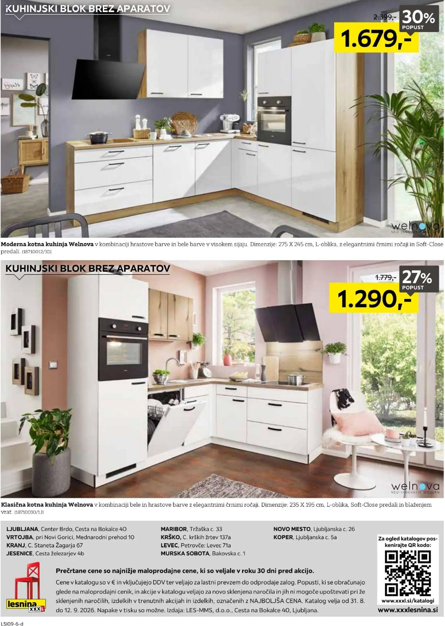 Novi XXXL Lesnina katalog ponudbe – veljaven od 31.08.2026 | Stran: 12 | Izdelki: Kuhinja, Blok