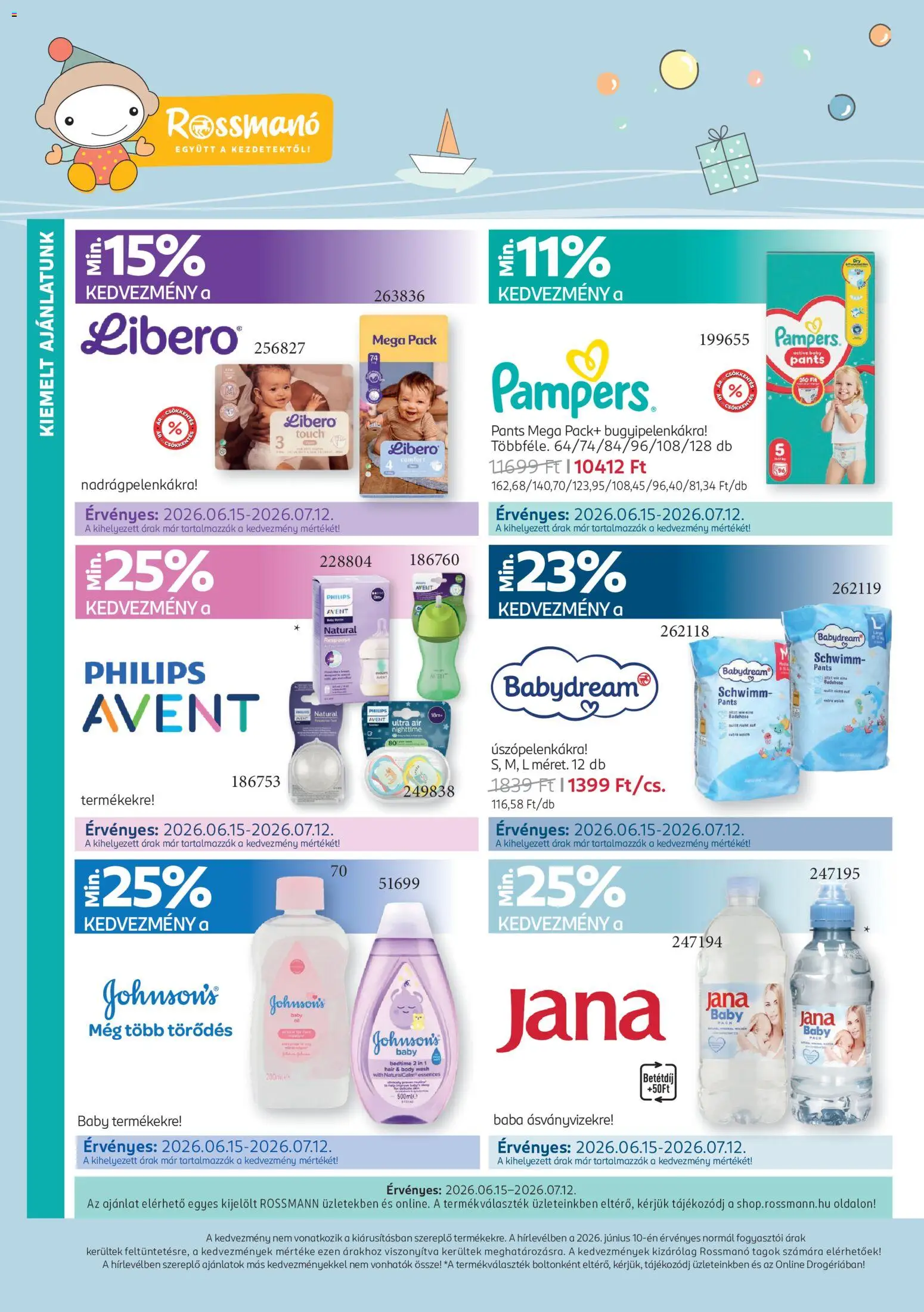 Rossmann akciós ujság - amely érvényes a következő dátumtól: 15.06.2026 | Oldal: 5 | Termékek: Pampers, Body