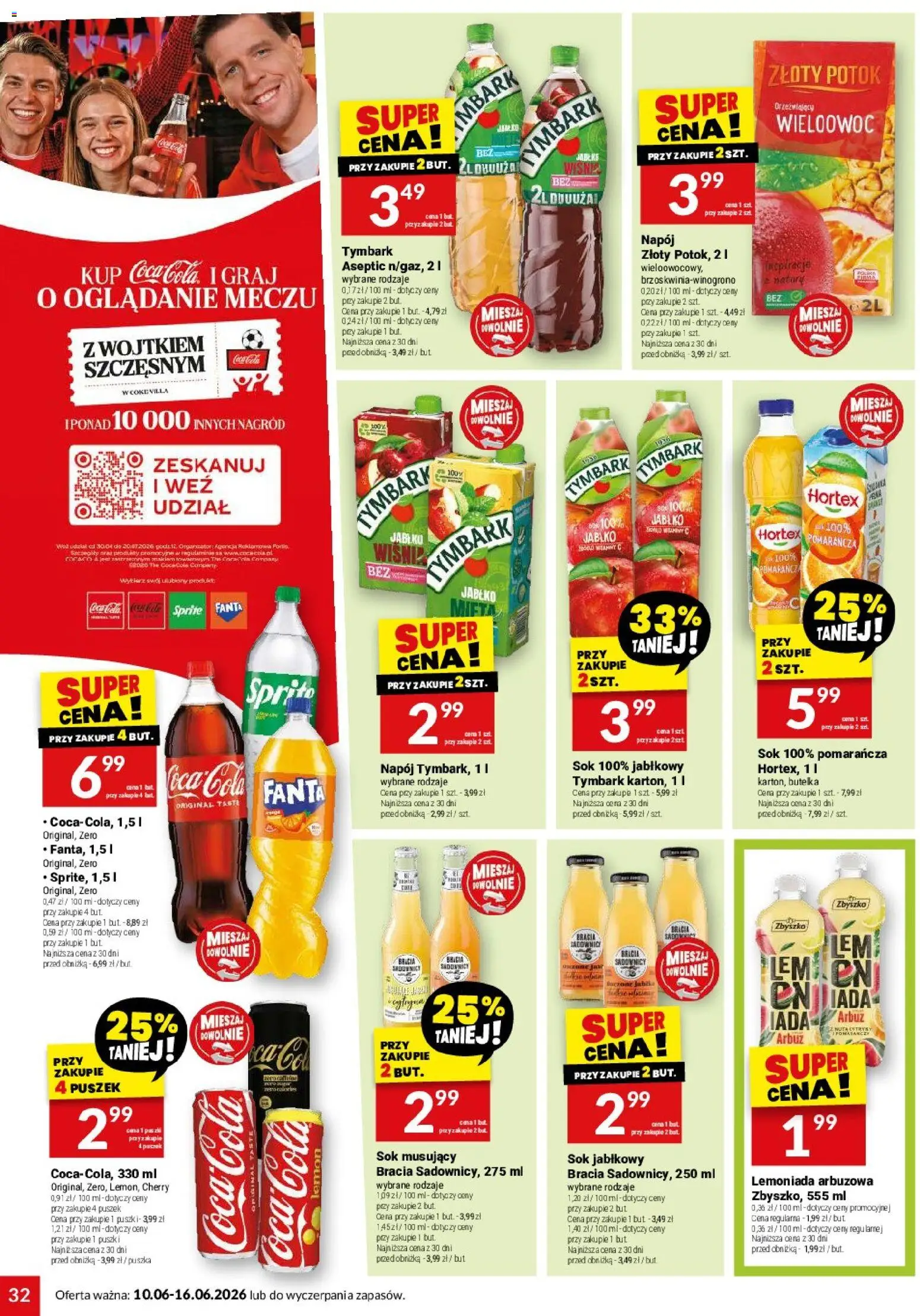Twój Market gazetka od 10.06.2026 | Strona: 32 | Produkty: Arbuz, Coca cola, Cytryny, Jabłka