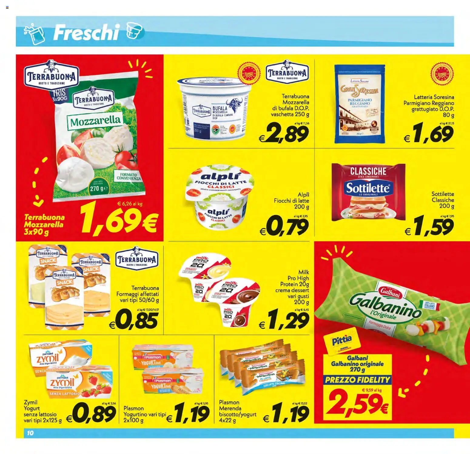 Volantino SuperConveniente del 21/08/2026 | Pagina: 10 | Prodotti: Crema, Fiocchi, Mozzarella, Parmigiano