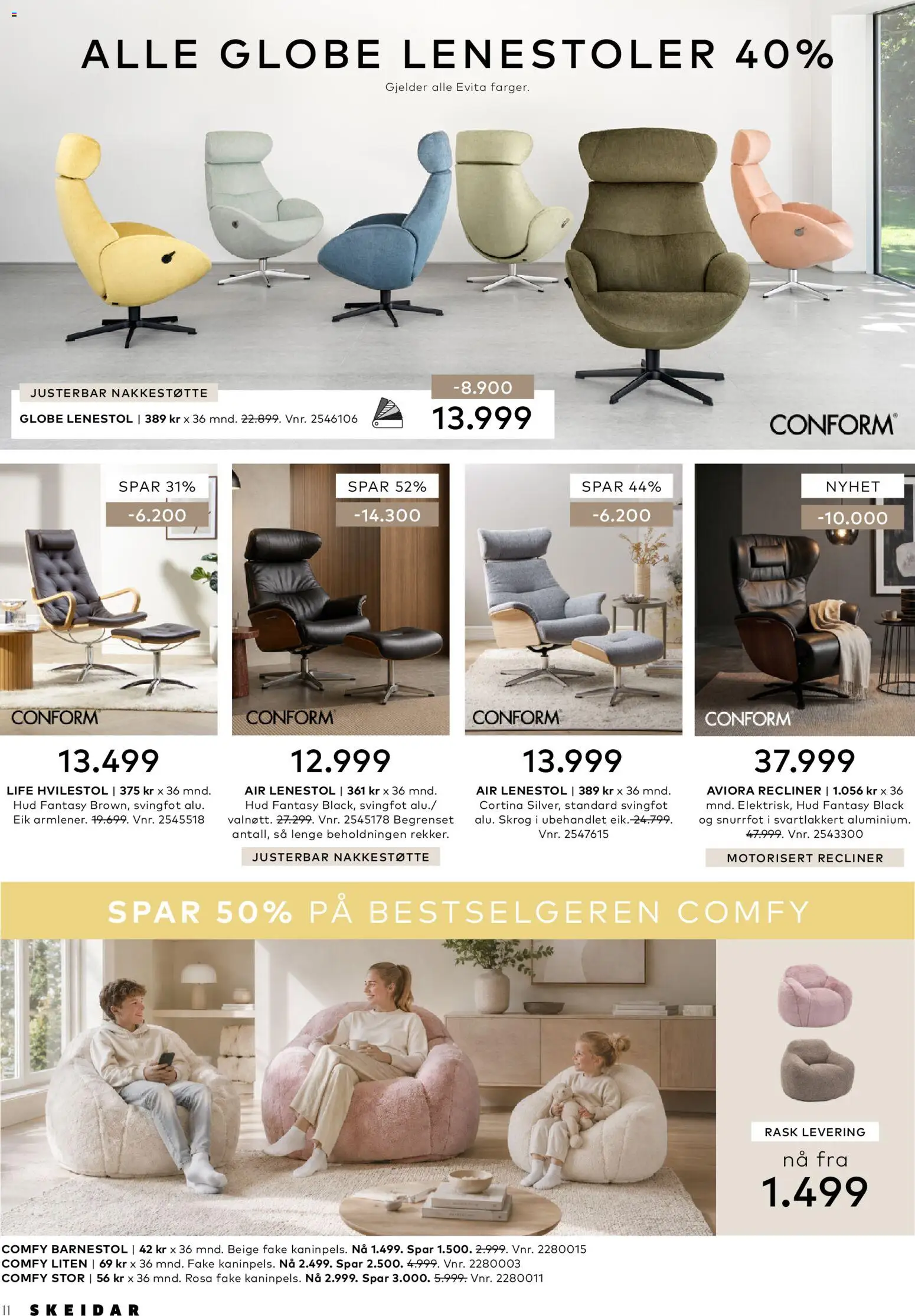 {H1} | Side: 11 | Produkter: Hvilestol, Lenestol, Barnestol
