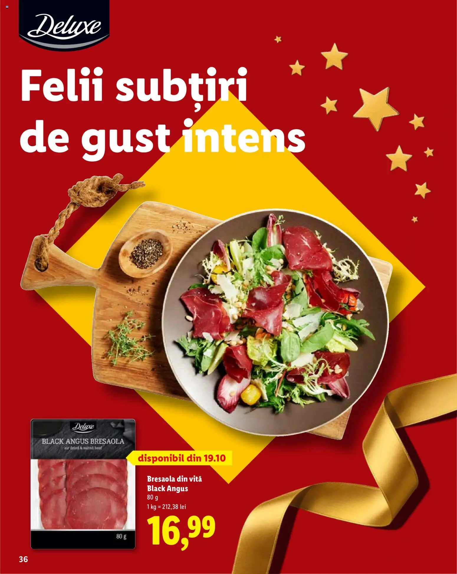 Noul catalog Lidl – valabil de la 19.10.2026 | Pagină: 36 | Produse: Vită, Black angus, Deluxe, Black