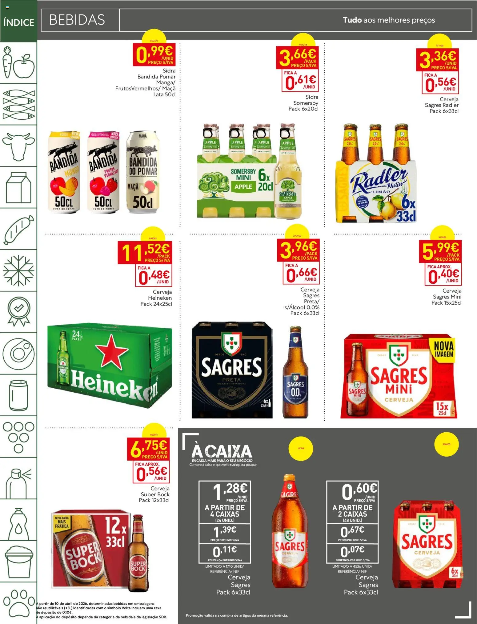 Recheio folheto │ válido de 26.05.2026 | Página: 26 | Produtos: Super bock, Maça, Cerveja, Somersby