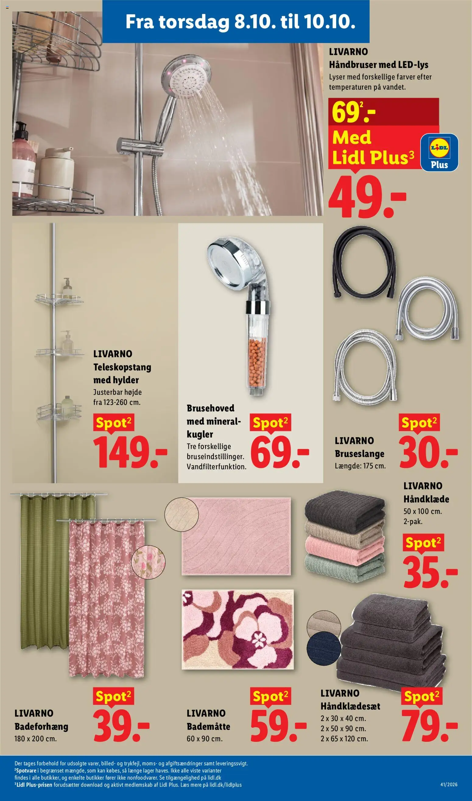 Lidl tilbudsavis – gyldig fra 04/10/2026 | Side: 27 | Produkter: Håndklæde, Søm, Badeforhæng, Bademåtte