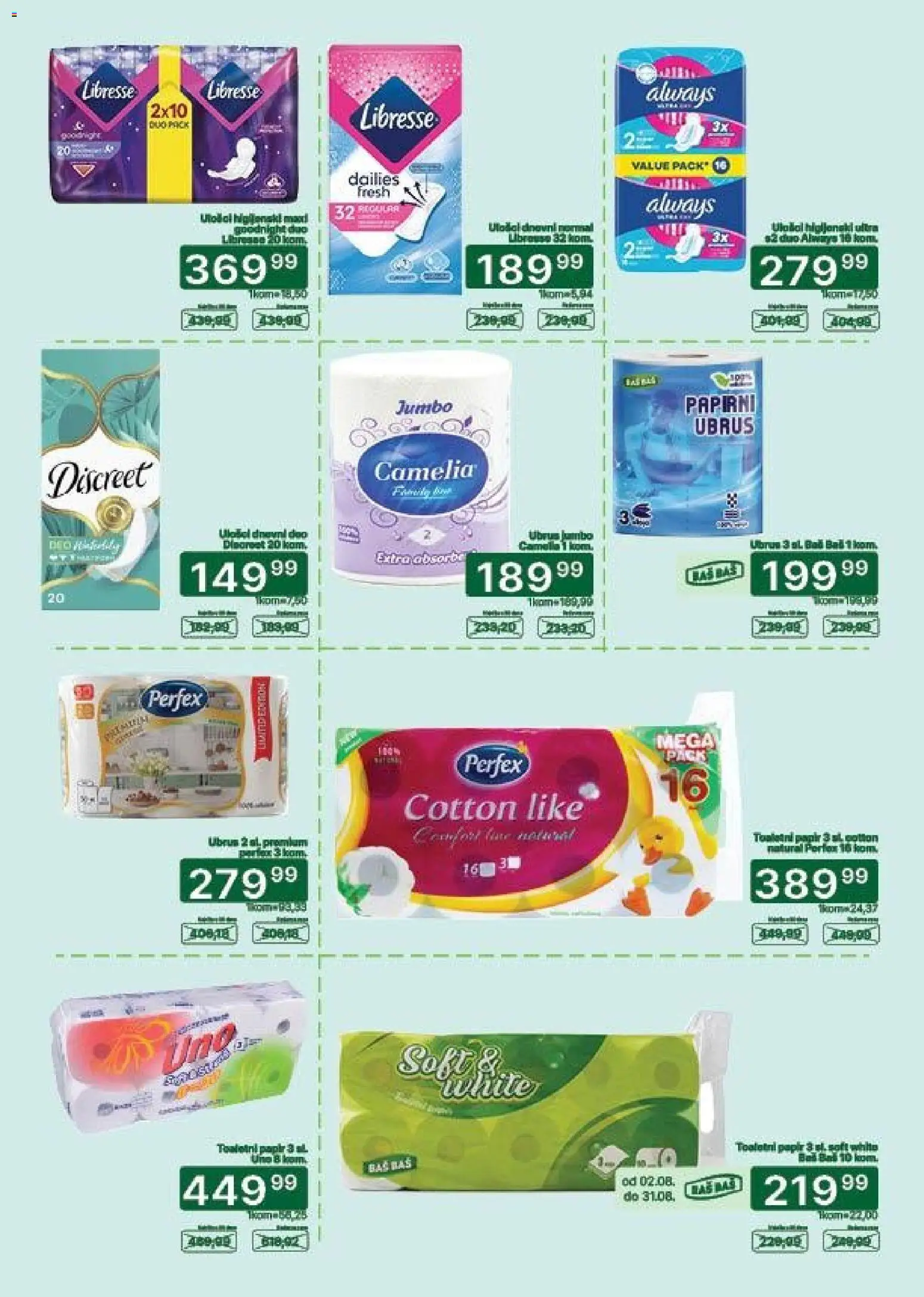 Univerexport katalog - važi od 17.08.2026 | Strana: 30 | Proizvode: Ubrus