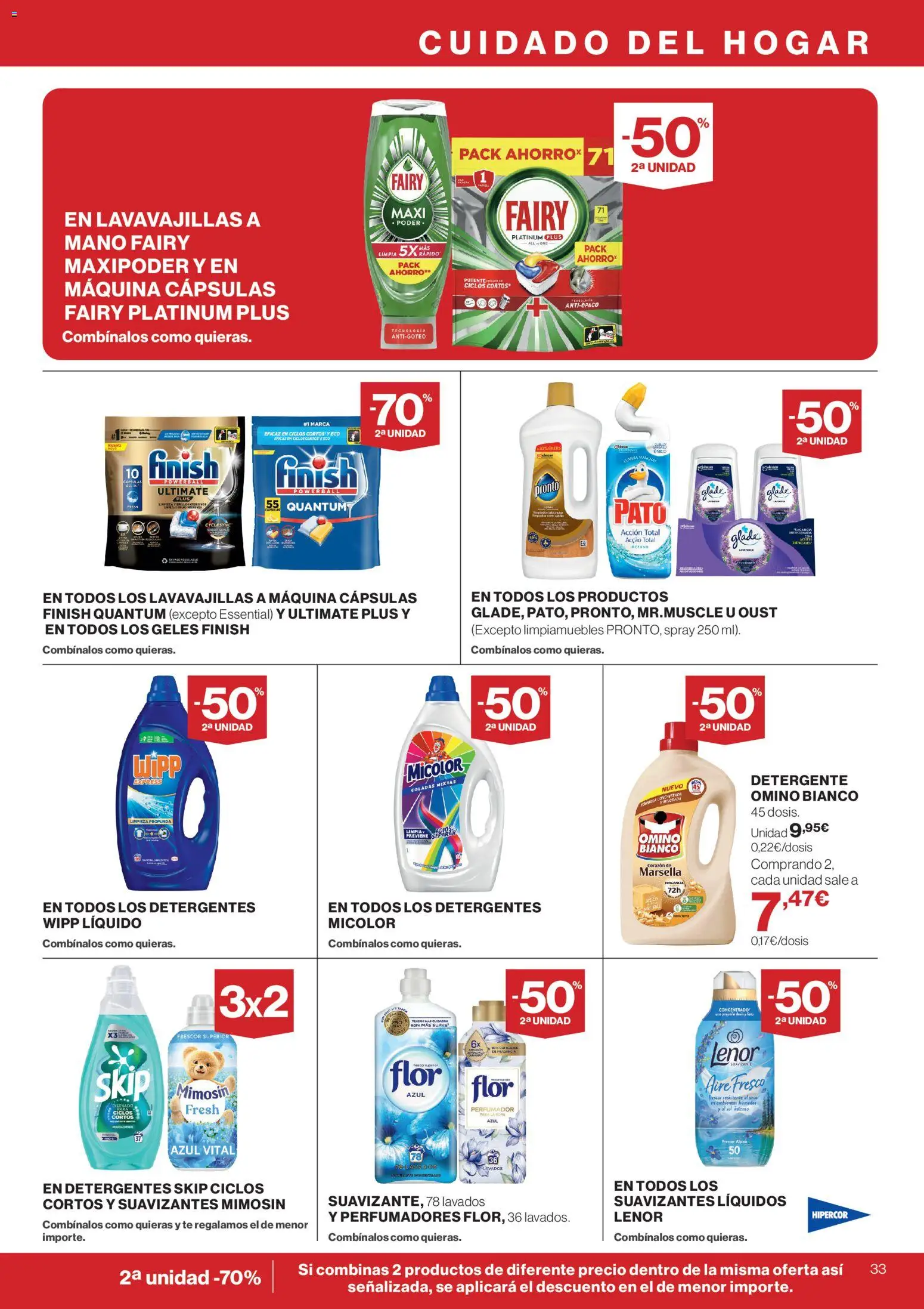 Hipercor catálogo │ válido desde el 21.05.2026 | Página: 33 | Productos: Fragancia, Detergente, Té, Lavavajillas