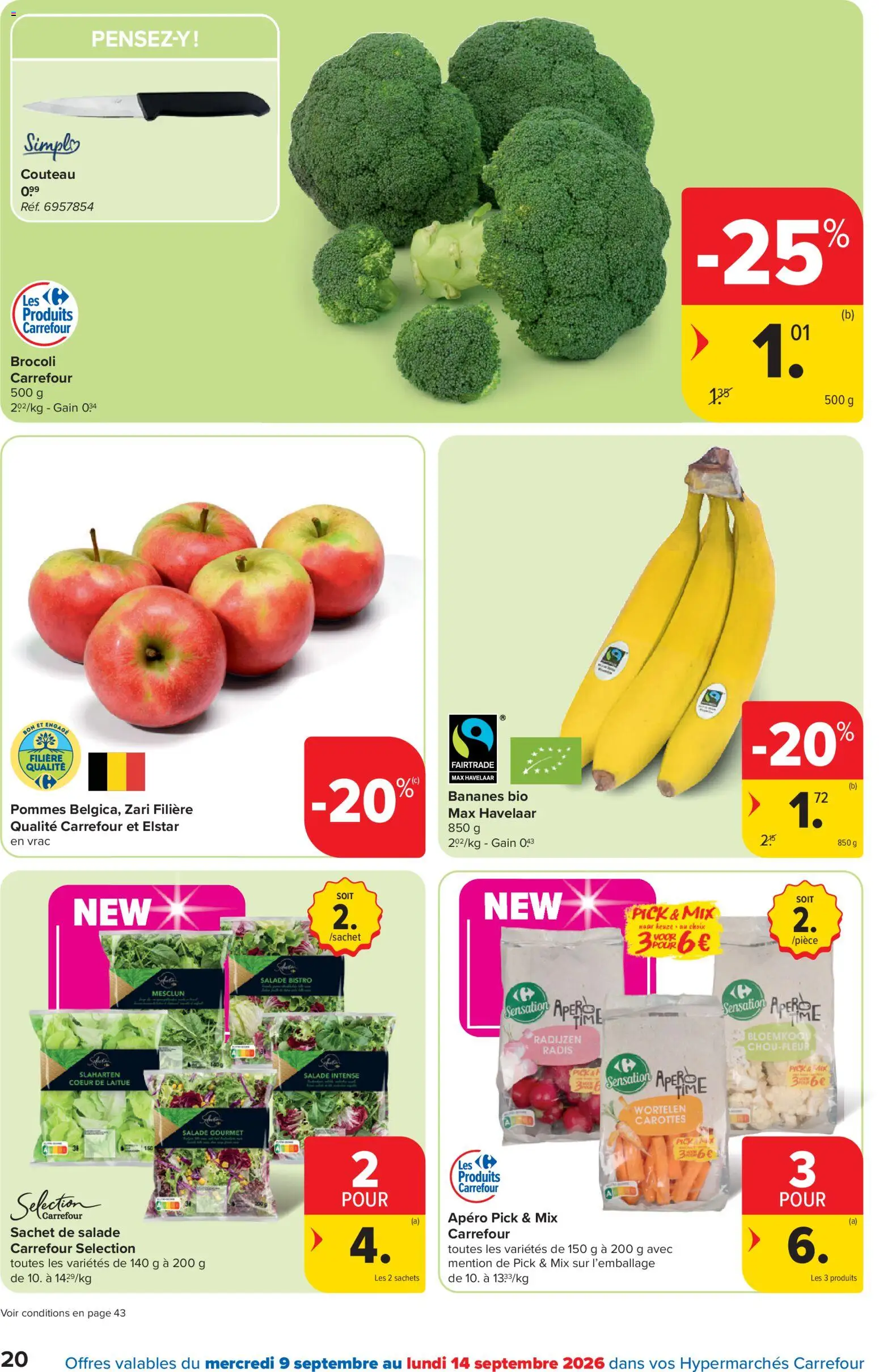 {H1} | Pagina: 20 | Producten: Salade, Bloemkool, Wortelen, Broccoli