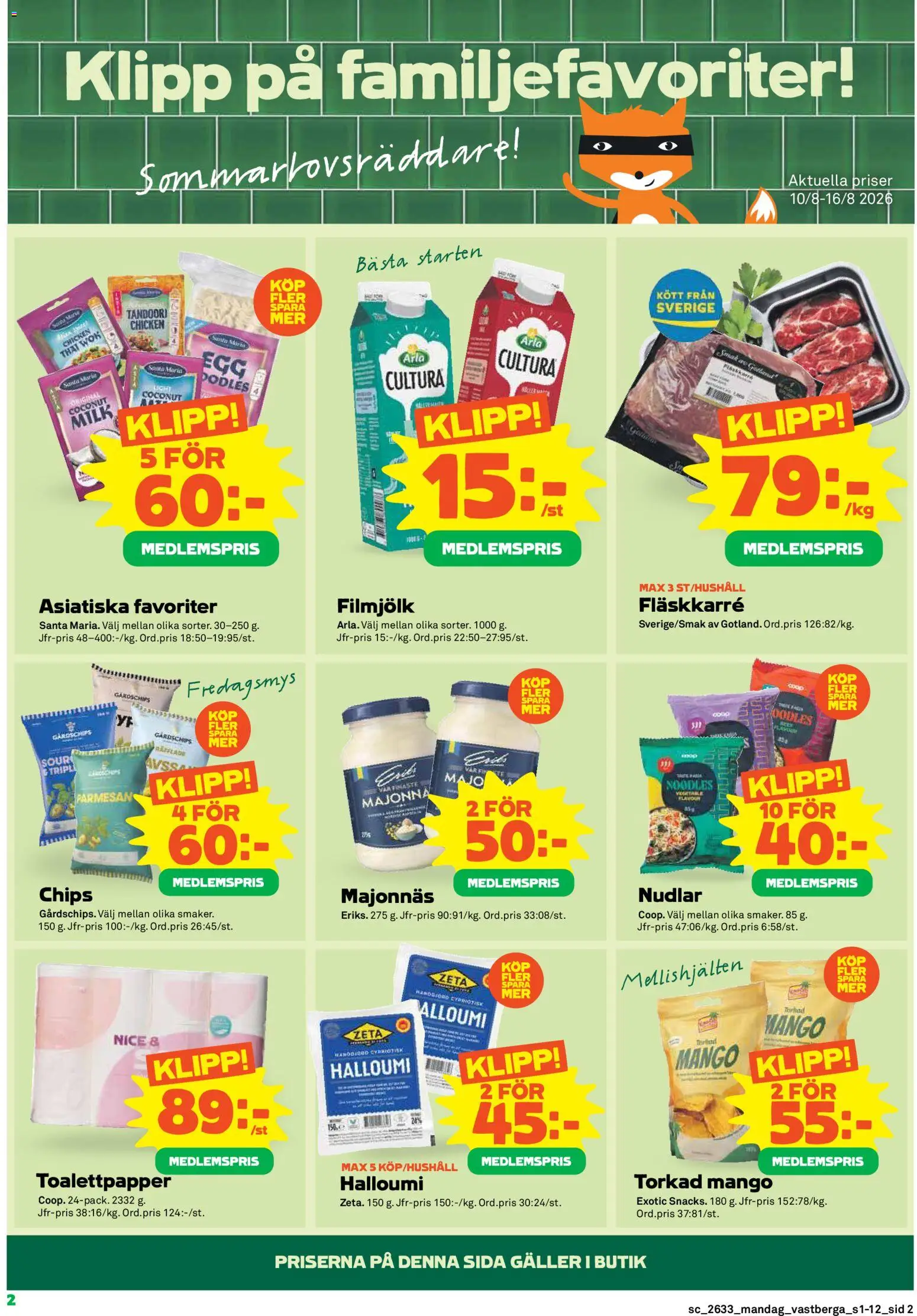 Stora Coop reklamblad aktuell från 10/08/2026 | Sida: 2