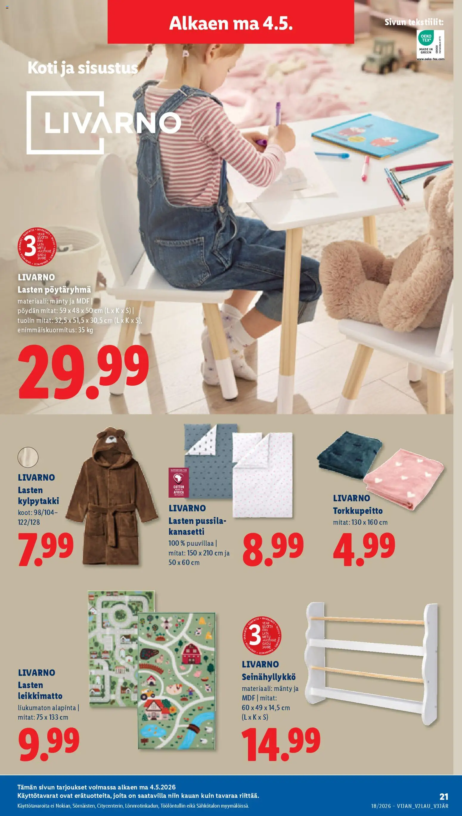Lidl tarjoukset - Helsinki – voimassa 29.04.2026 alkaen | Sivu: 27 | Tuotteet: Kylpytakki