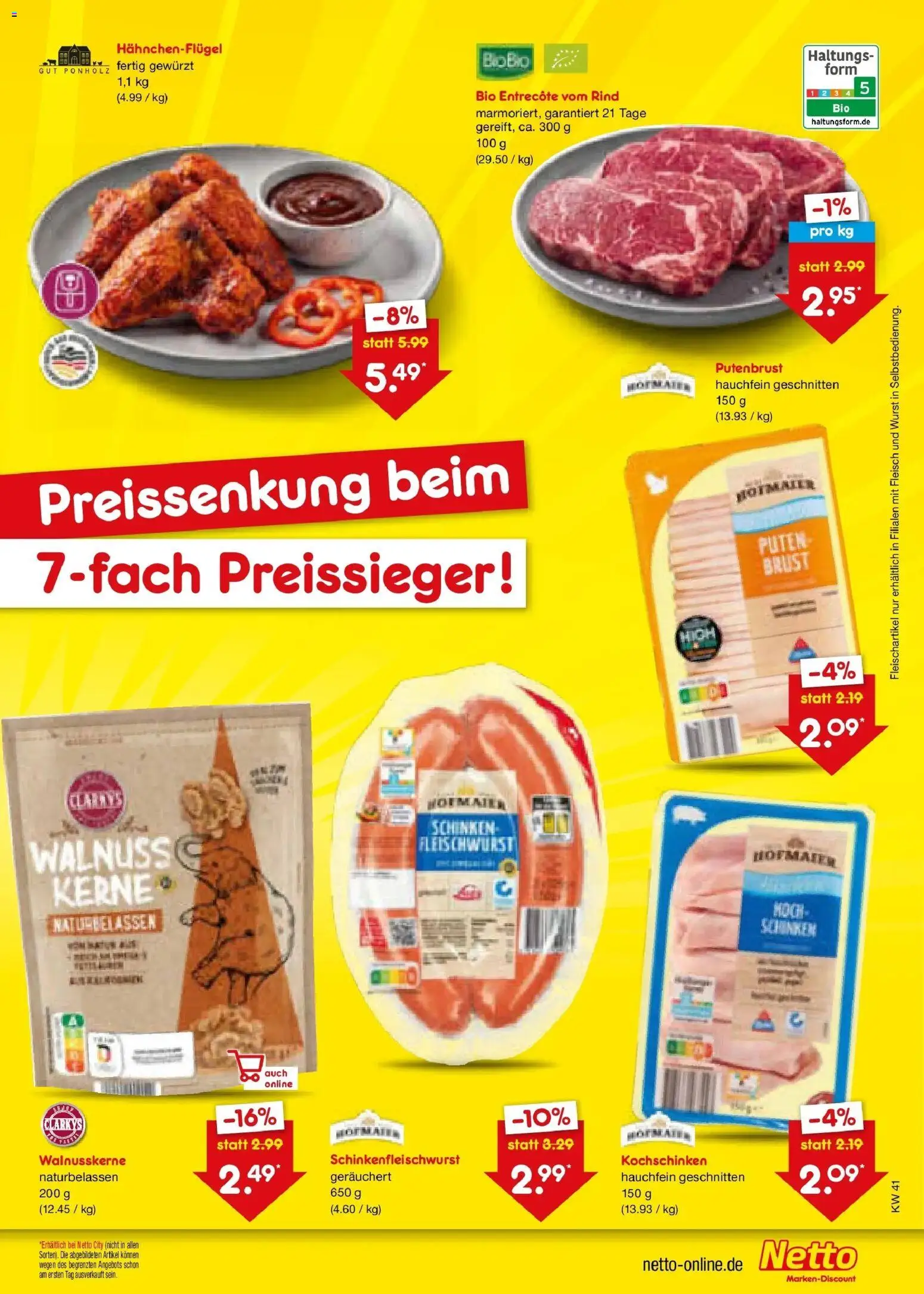 Netto Marken-Discount Prospekt Bad Friedrichshall – gültig ab 05.10.2026 | Seite: 23 | Produkte: Putenbrust, Entrecote, Schinken, Fleisch