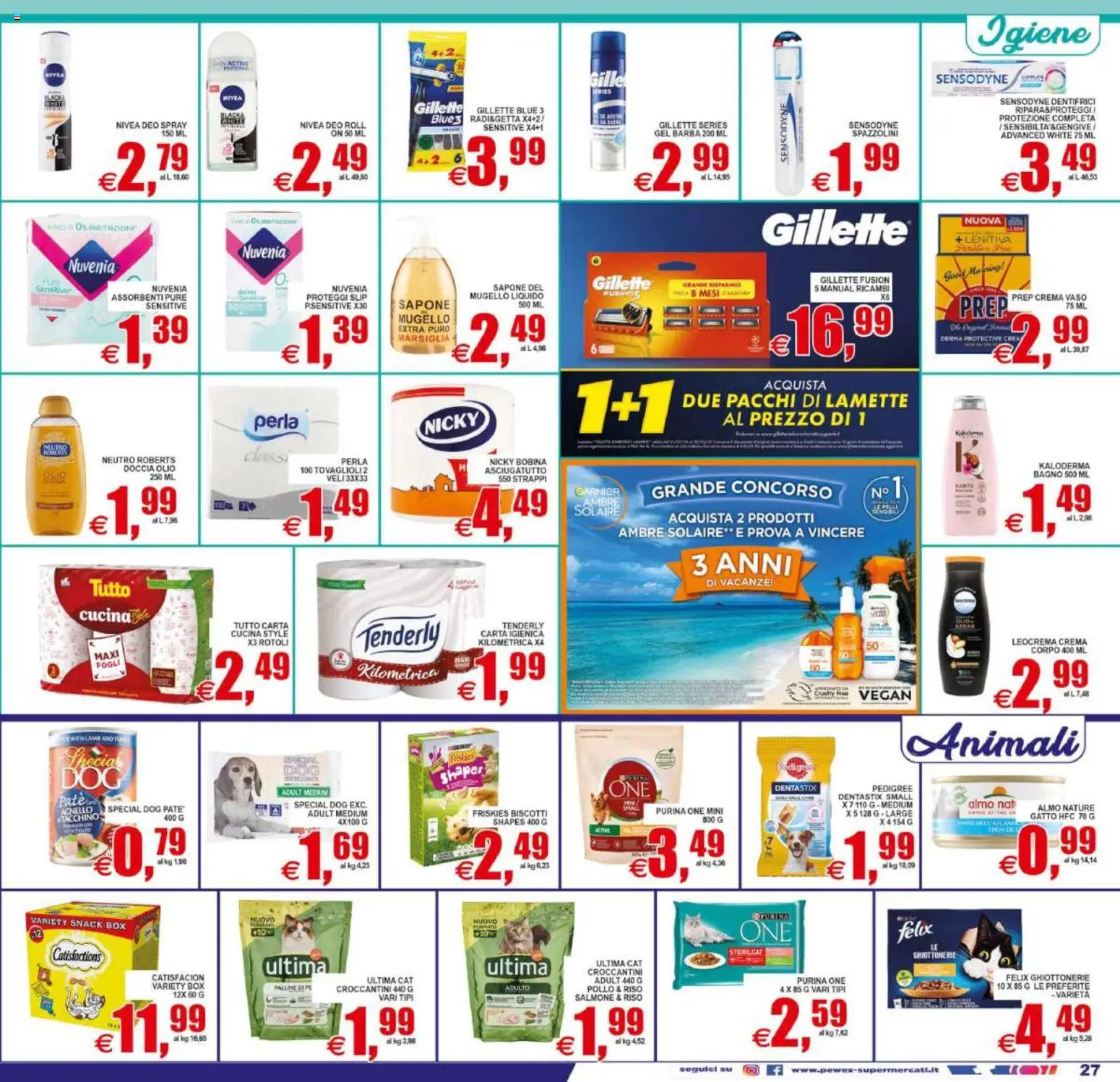 Volantino Pewex del 22/07/2026 | Pagina: 27 | Prodotti: Sapone, Biscotti, Slip, Doccia