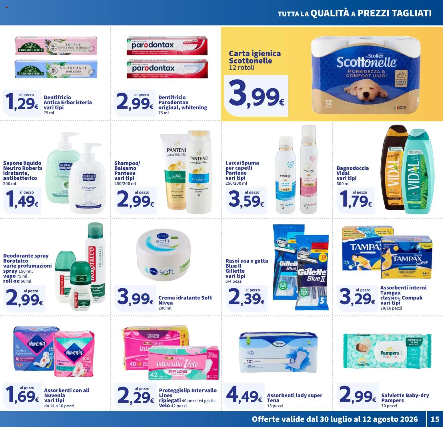 Volantino SIGMA del 30/07/2026 | Pagina: 15 | Prodotti: Balsamo, Balsamo per capelli, Dentifricio, Pampers