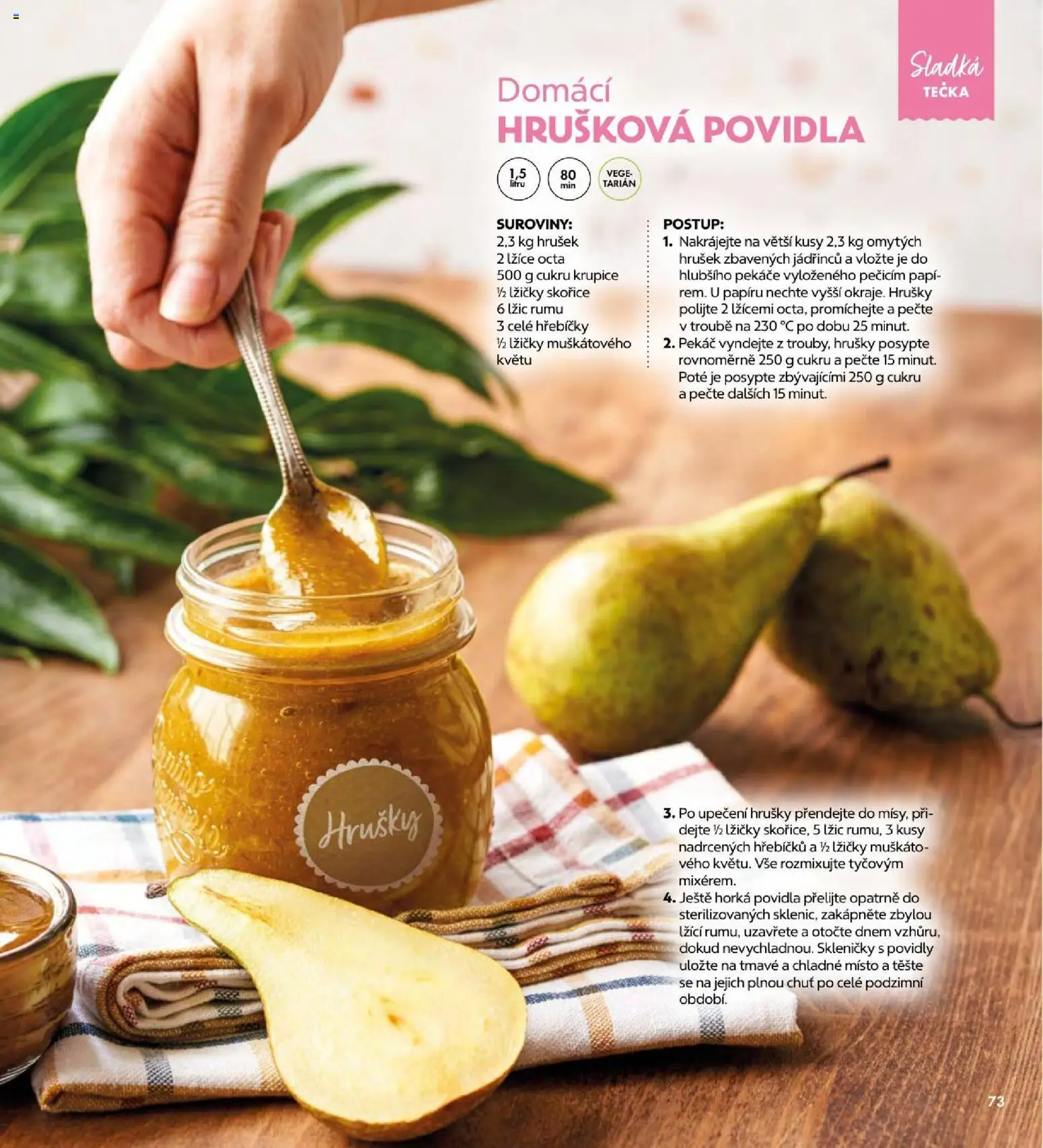 Albert magazín od 01.09.2026 | Strana: 73 | Produkty: Hrušky, Krupice, Povidla, Skleničky