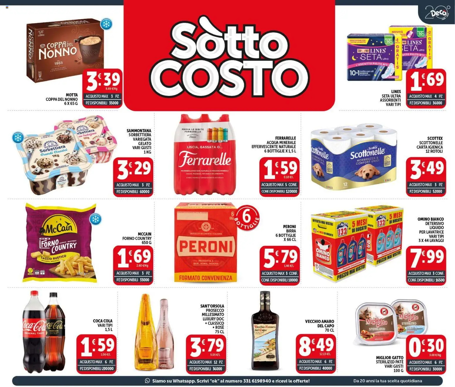Volantino Decò del 29.05.2026 | Pagina: 3 | Prodotti: Prosecco, Gelato, Ferrarelle, Coca Cola