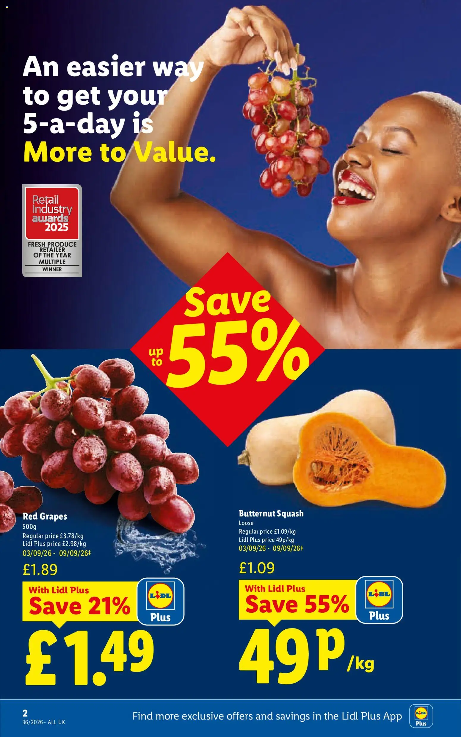 {H1} | Page: 2 | Products: Grapes, Butternut squash