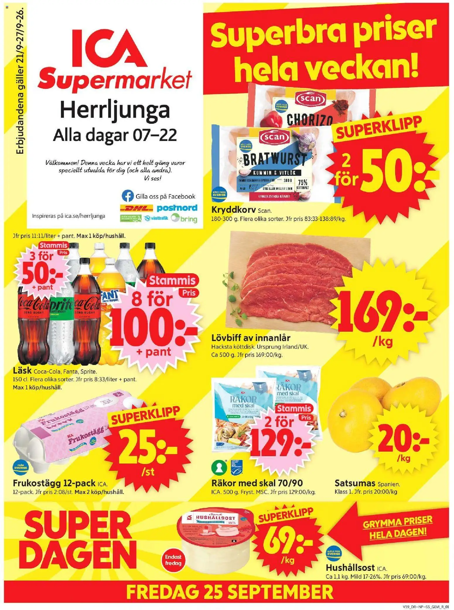 ICA Supermarket reklamblad aktuell från 21/09/2026 | Sida: 1