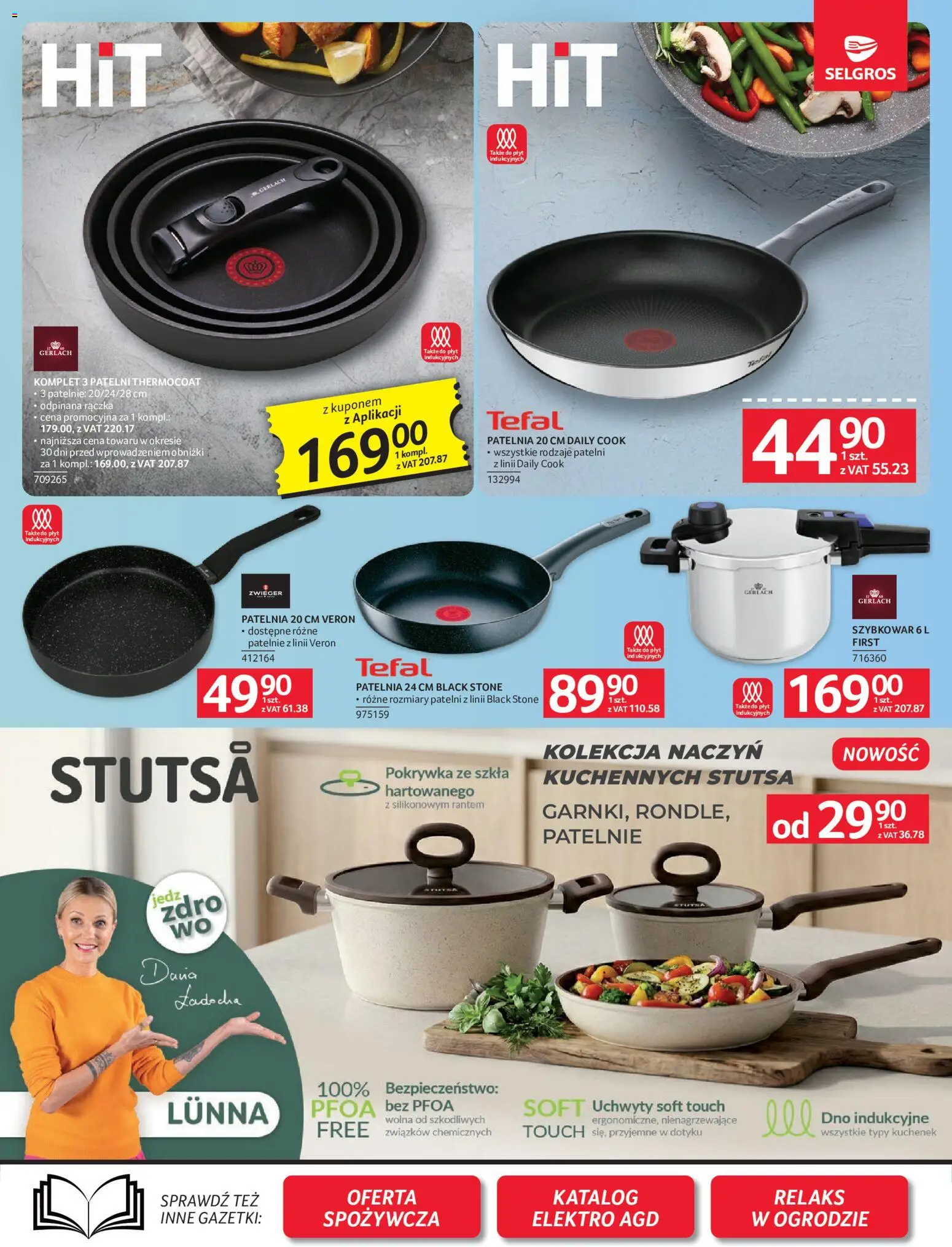 Selgros cash&carry gazetka - Oferta przemysłowa od 07.05.2026 | Strona: 17 | Produkty: Patelnie, Szybkowar, Patelnia, Tefal