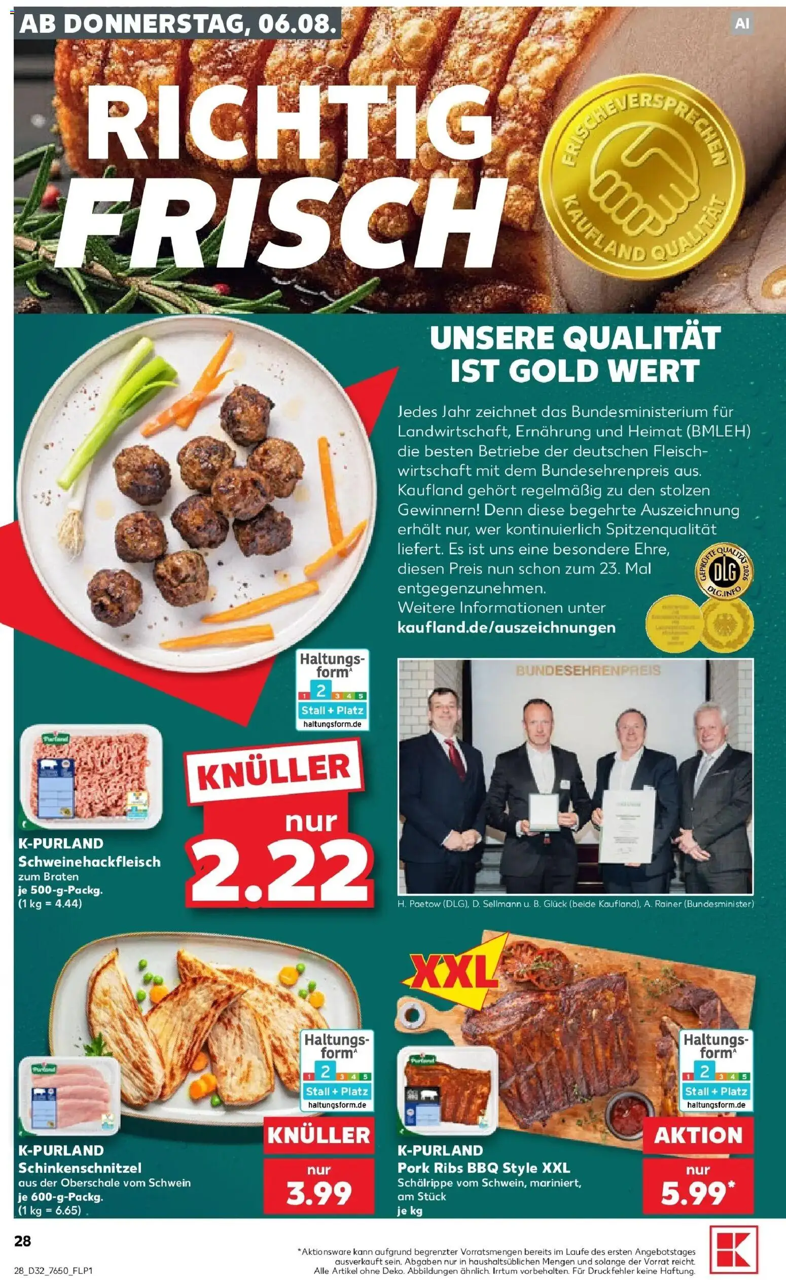 Prospekt Kaufland ab 06.08.2026 » Angebote Online zum Blättern | Seite: 28 | Produkte: Fleisch