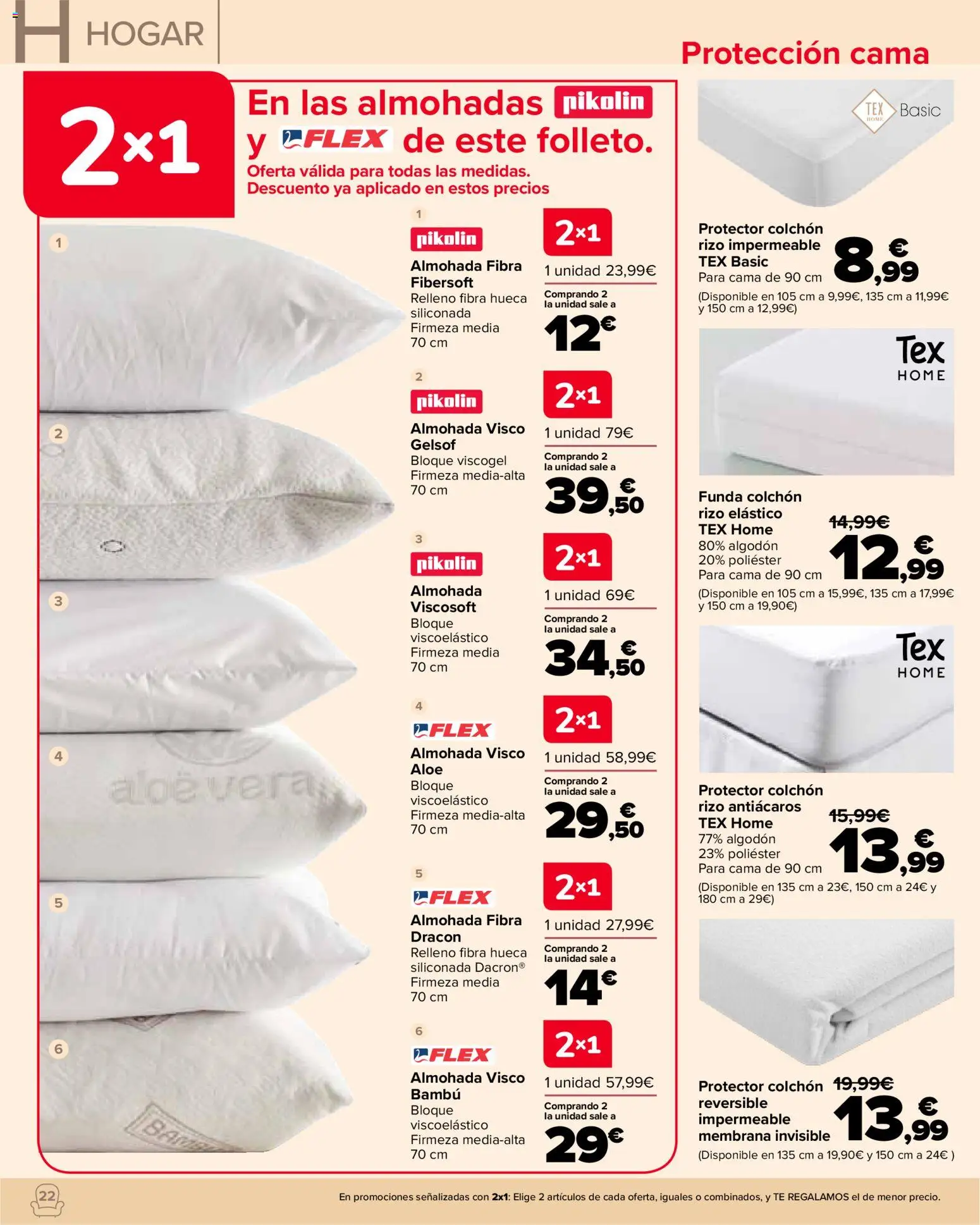 Carrefour Hogar │ válido desde el 22/09/2026 | Página: 22 | Productos: Té, Algodón, Cama, Almohada