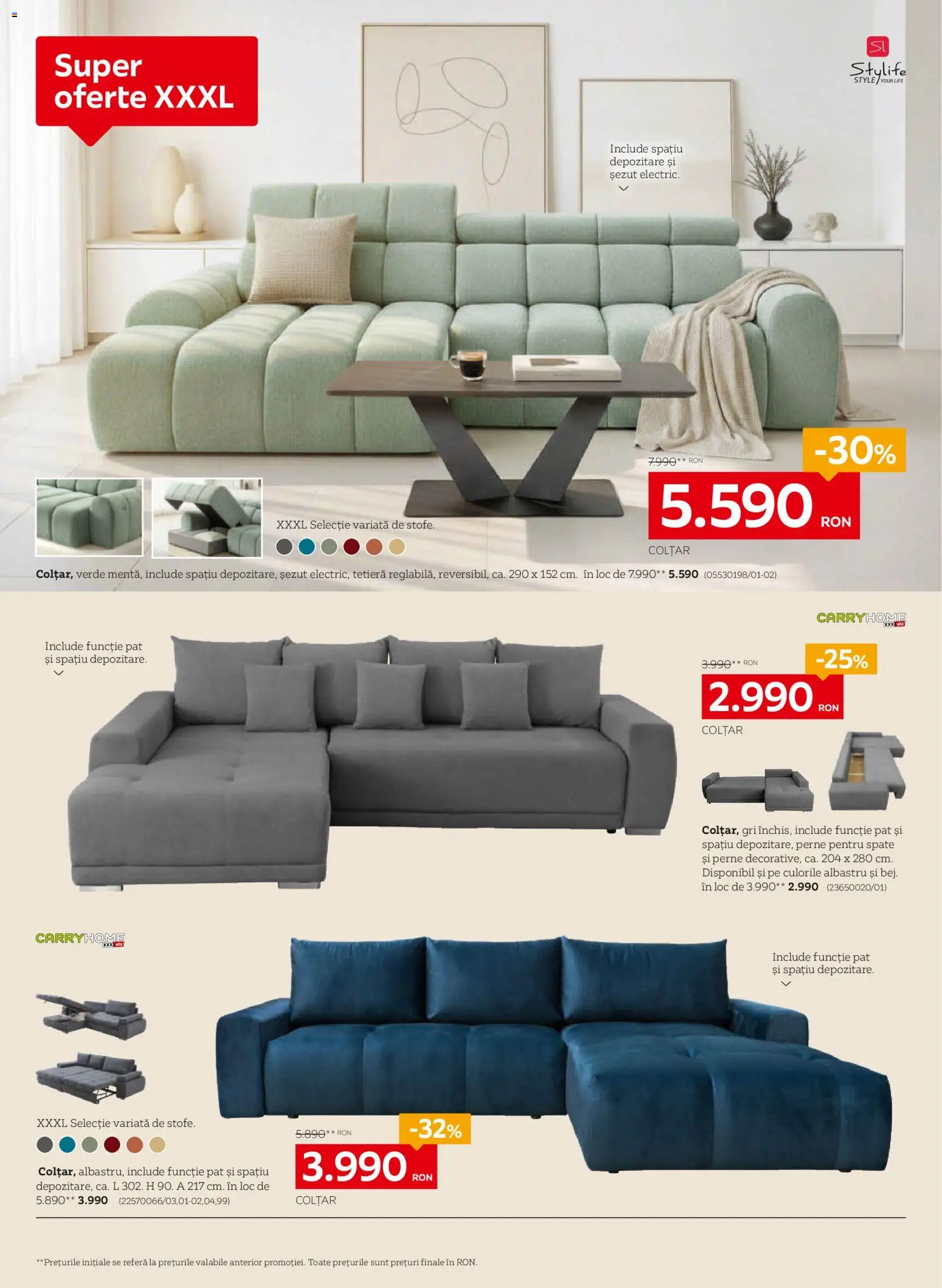 Noul catalog XXXLutz – valabil de la 01.06.2026 | Pagină: 4 | Produse: Pat, Colțar