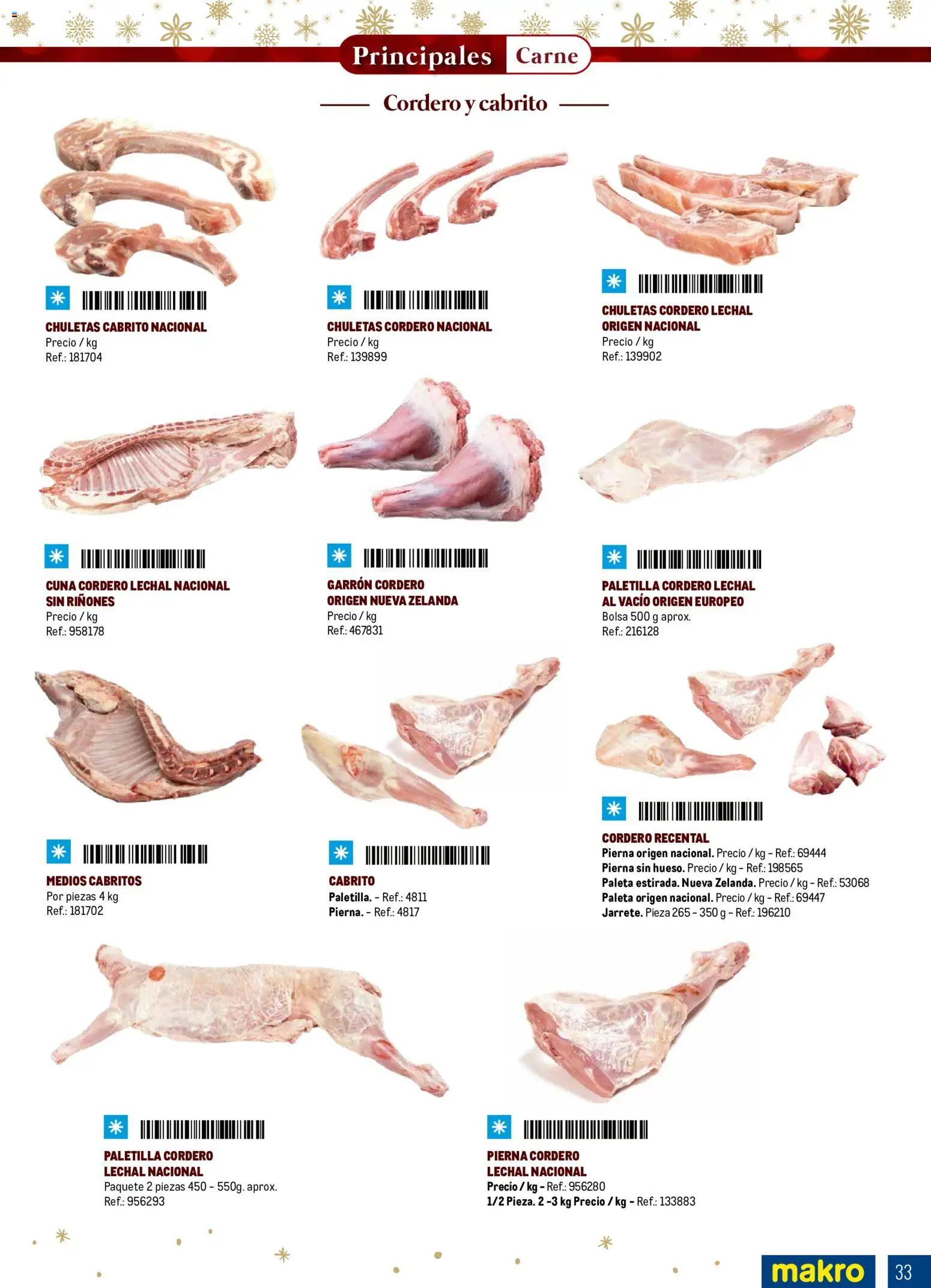 Makro Navidad │ válido desde el 08/10/2026 | Página: 33 | Productos: Bolsa, Cordero, Carne, Cuna