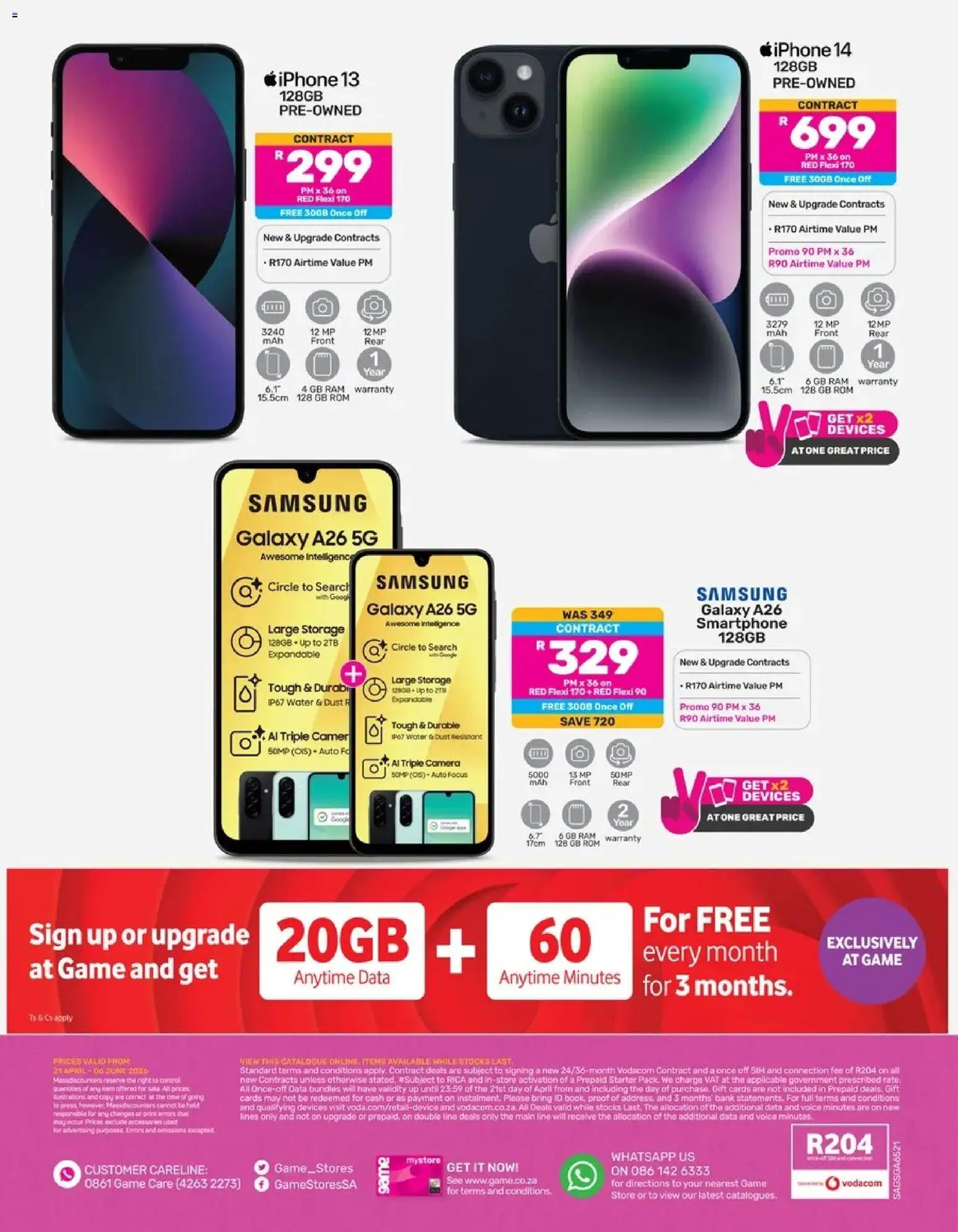 New Game catalogue – valid from 21.04.2026 | Page: 12 | Products: Data, Smartphone, Camera, Water