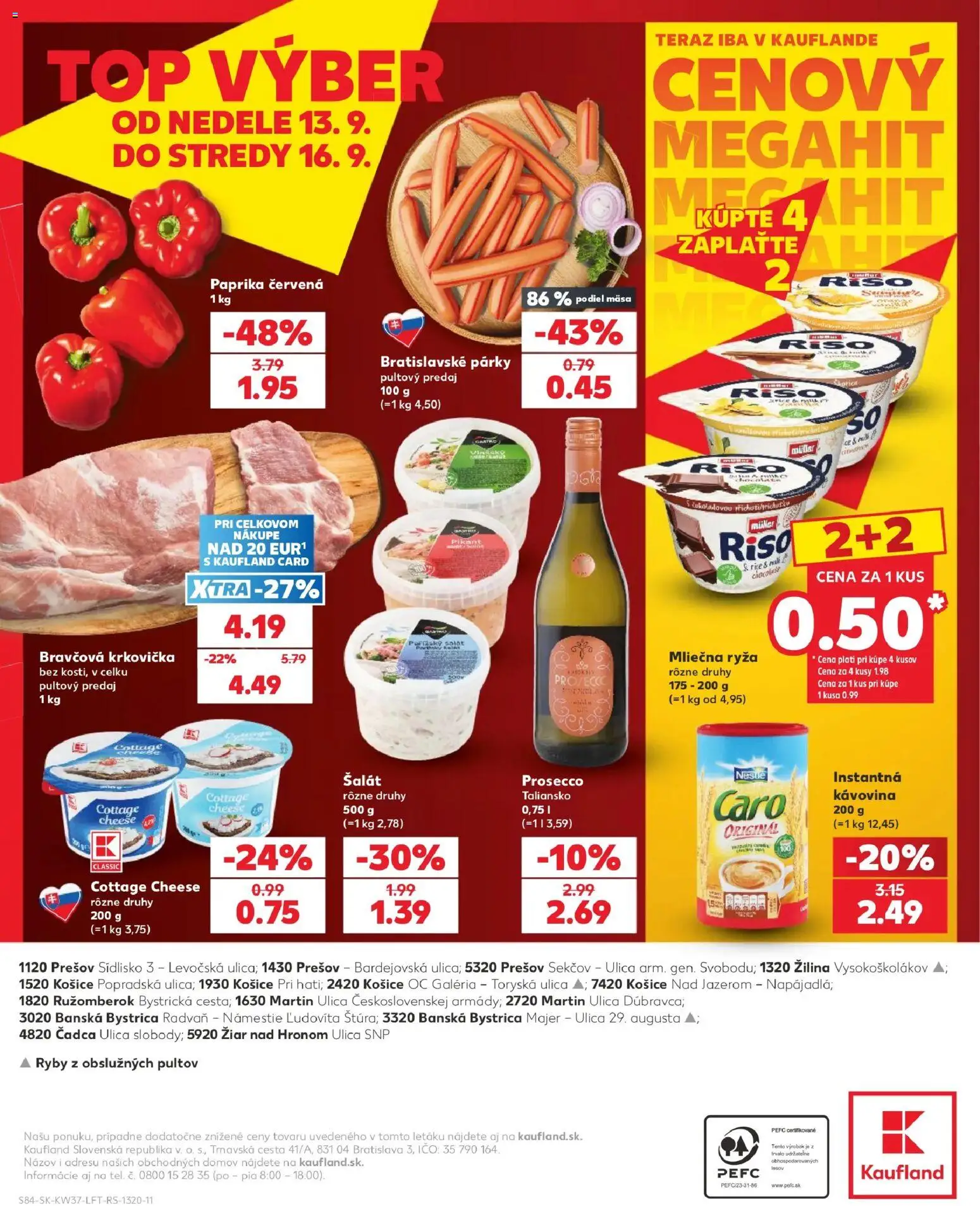 Nové Kaufland akcie – leták je platný od 10.09.2026 | Strana: 84 | Produkty: Paprika, Caro, Cottage cheese, Šalát