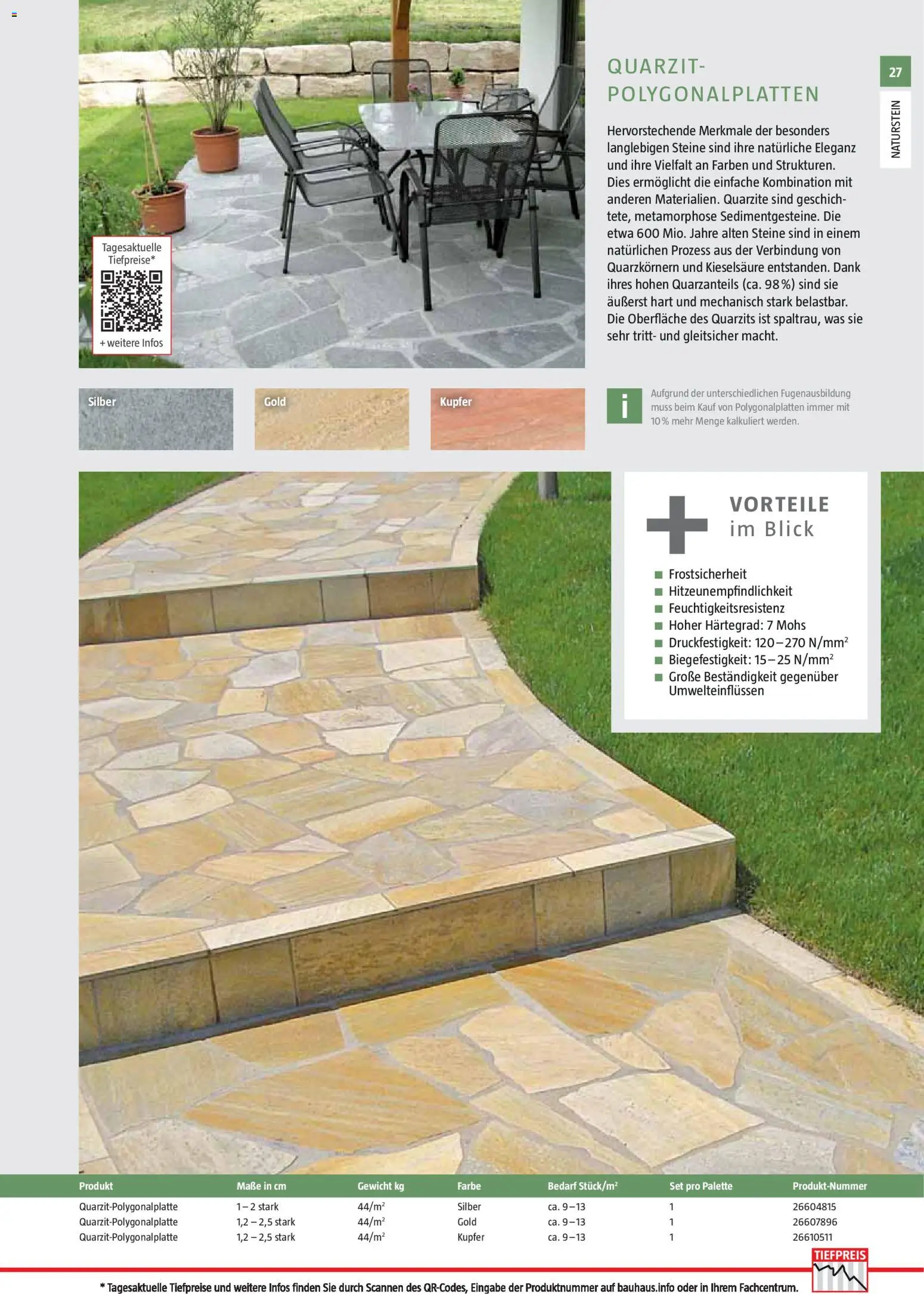 Bauhaus Gartenbaumaterialien gültig ab 01.04.2026 | Seite: 27 | Produkte: Gewicht