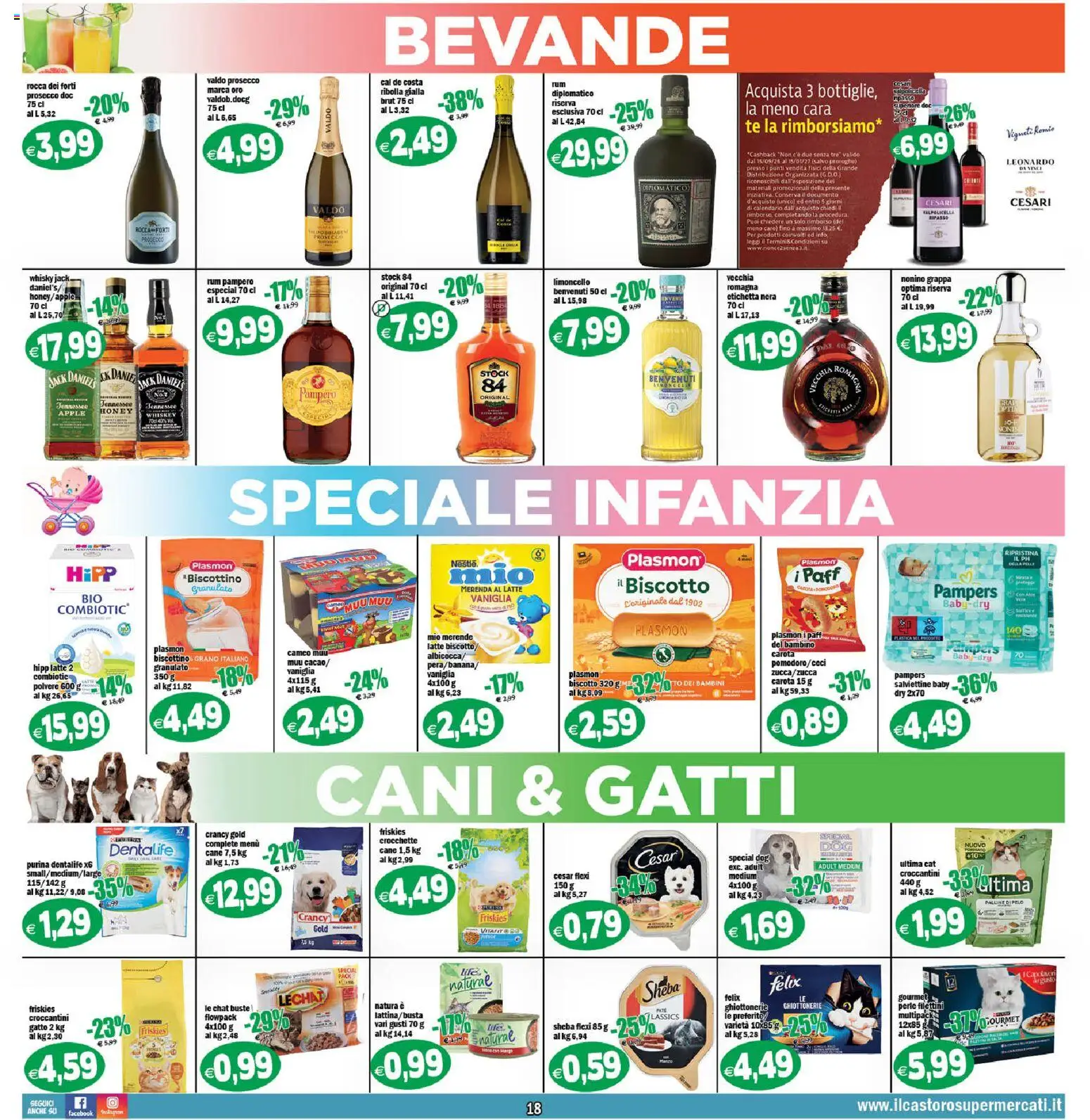 Volantino Il Castoro del 02/10/2026 | Pagina: 18 | Prodotti: Vaniglia, Paté, Jack Daniel’s, Grappa