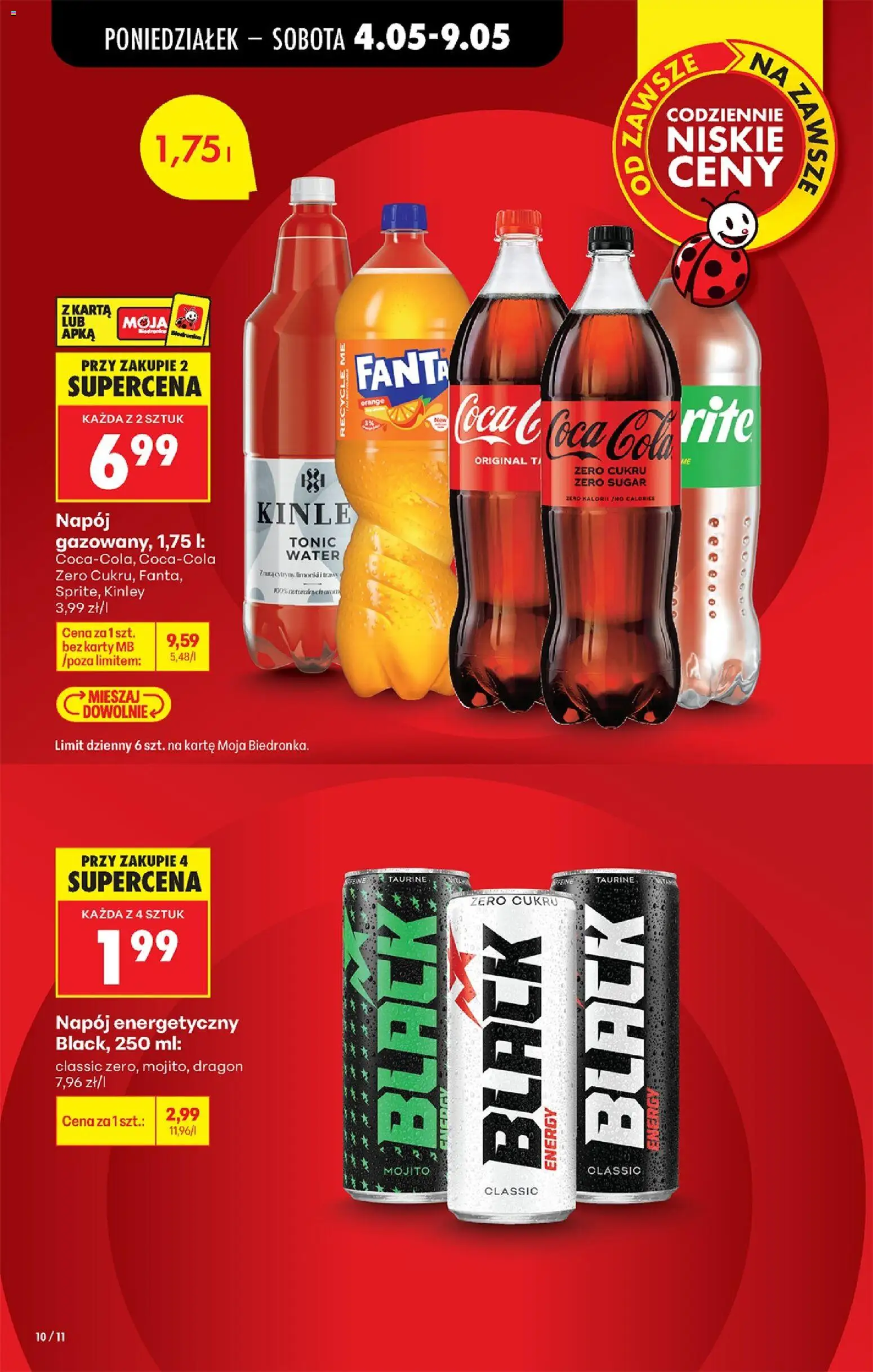 Biedronka Polsko leták od 04.05.2026 | Strana: 10 | Produkty: Fanta, Tonic, Mojito, Karty