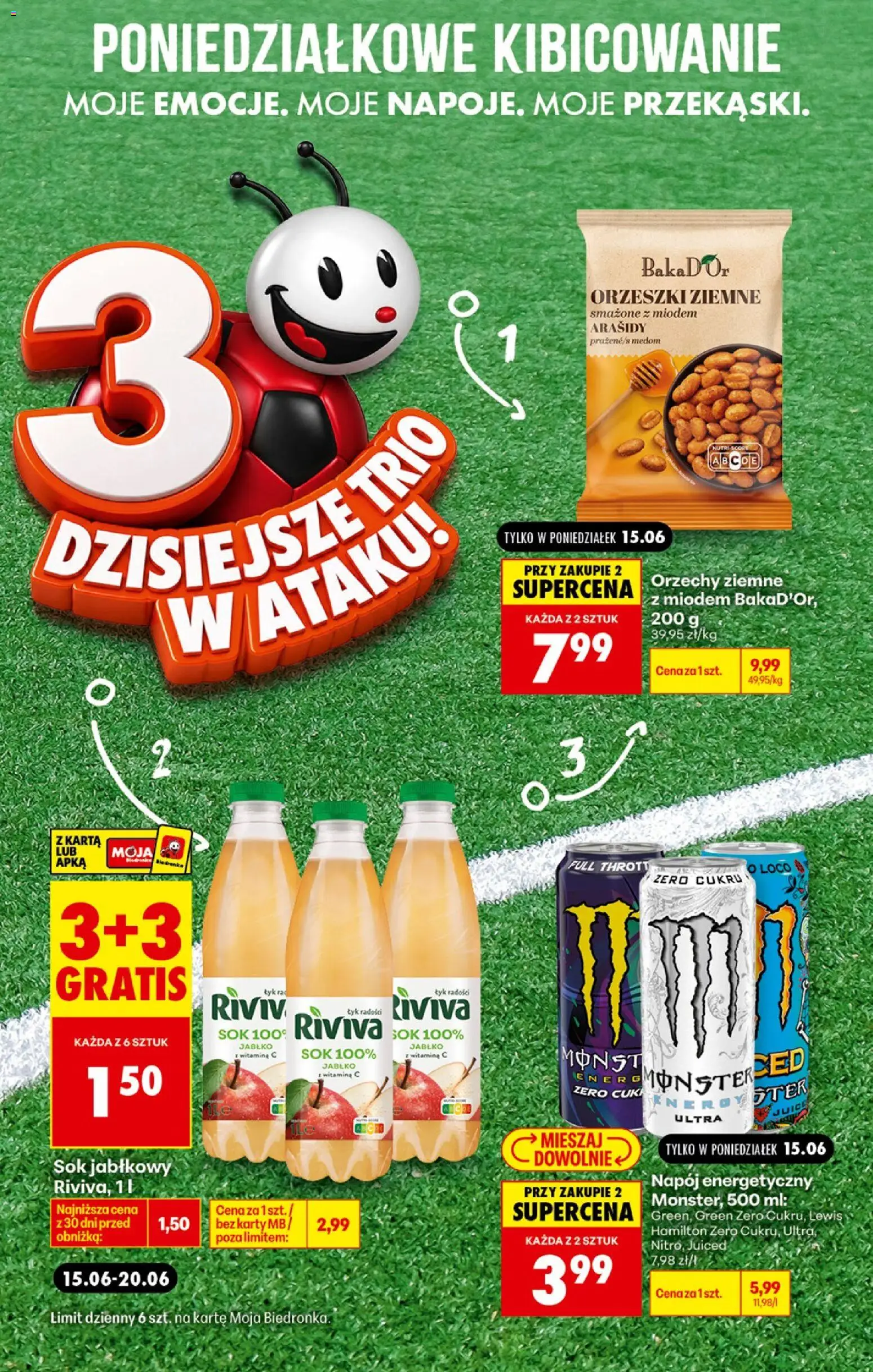 Biedronka gazetka - Ceny w grze od 15.06.2026 | Strona: 2 | Produkty: Karta, Sok jabłkowy, Orzeszki ziemne, Sok