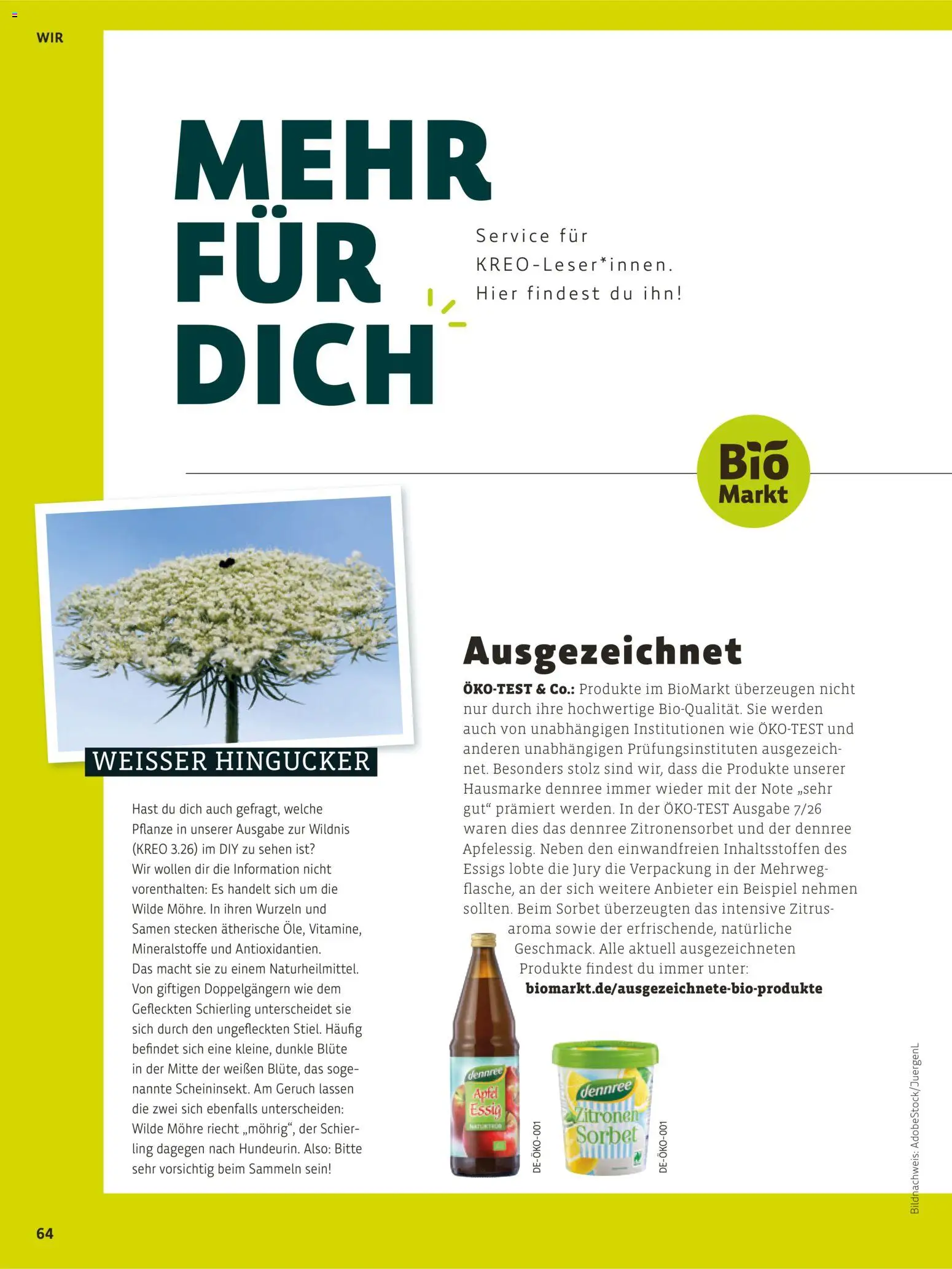 Denns BioMarkt Kreo Magazin – gültig ab 26.10.2026 | Seite: 64