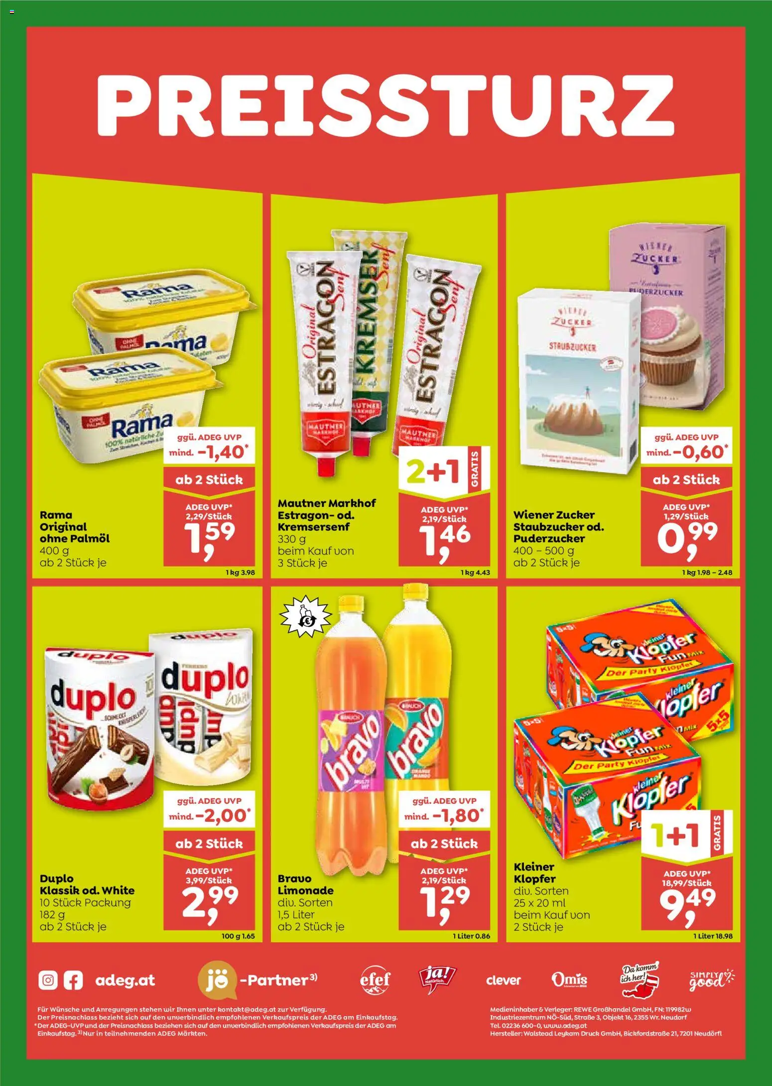 ADEG Flugblatt gültig ab 13.08.2026 | Seite: 8 | Produkte: Zucker