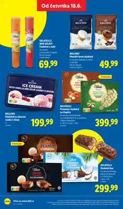 BALLINO Plombir krem sladoled, Sa ukusom čokolade ili vanile U vafli čaši 120 ml; Komad - pregled Lidl kataloga - važi od 18.06.2026 | Strana: 50
