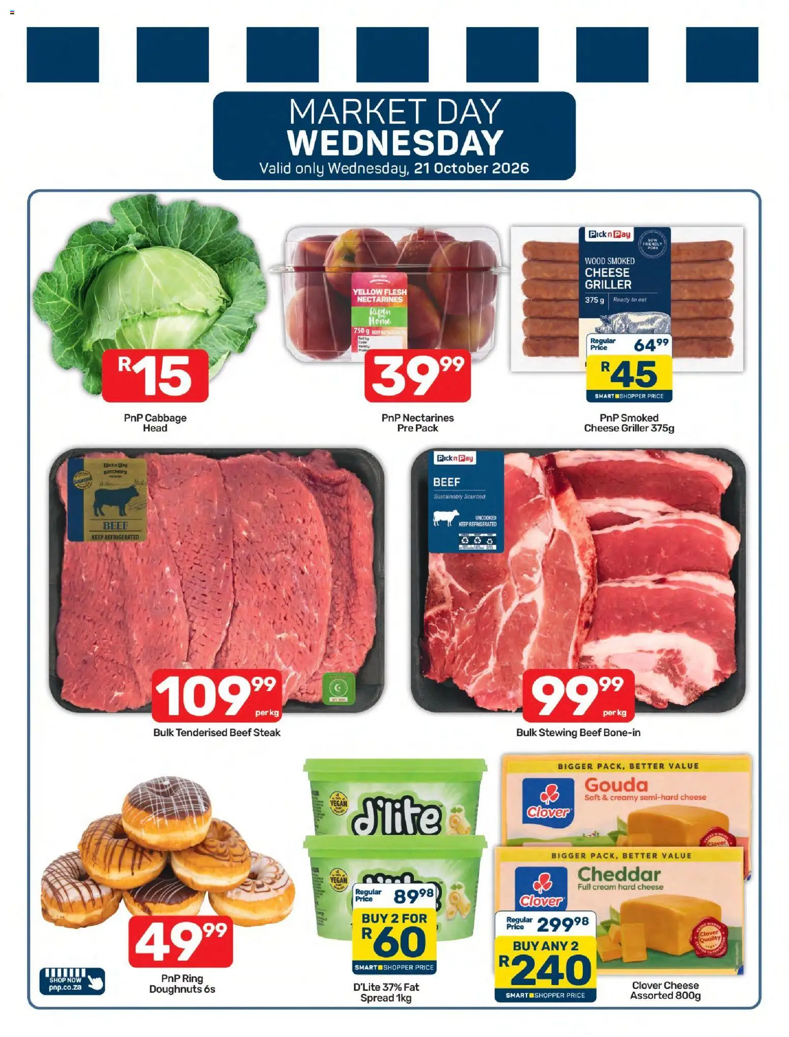 New Pick n Pay catalogue – valid from 19/10/2026 | Page: 7 | Products: Spread, Steak, Pork, Cheddar