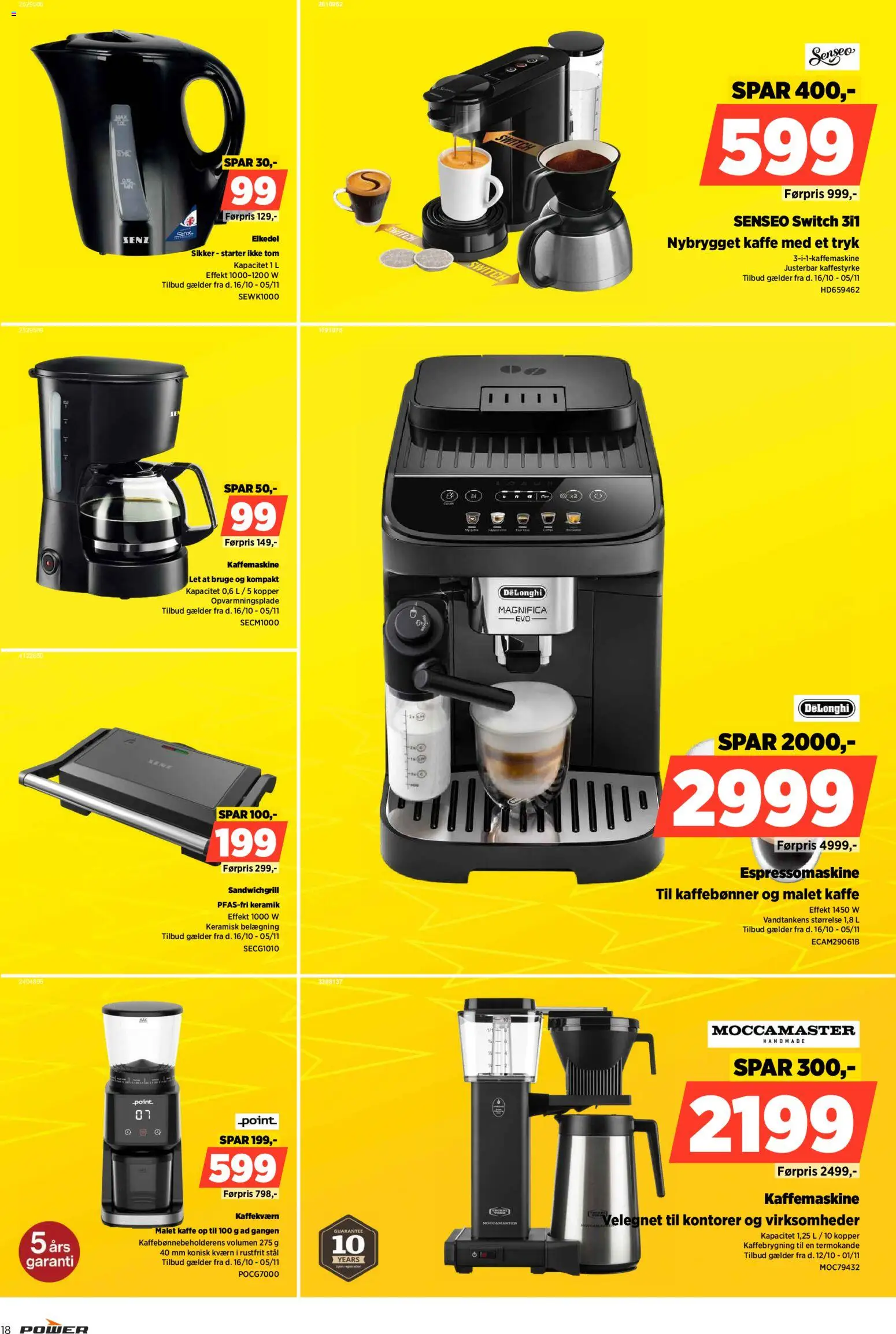 Power tilbudsavis – gyldig fra 23/10/2026 | Side: 18 | Produkter: Kværn, Kaffe, Kaffemaskine