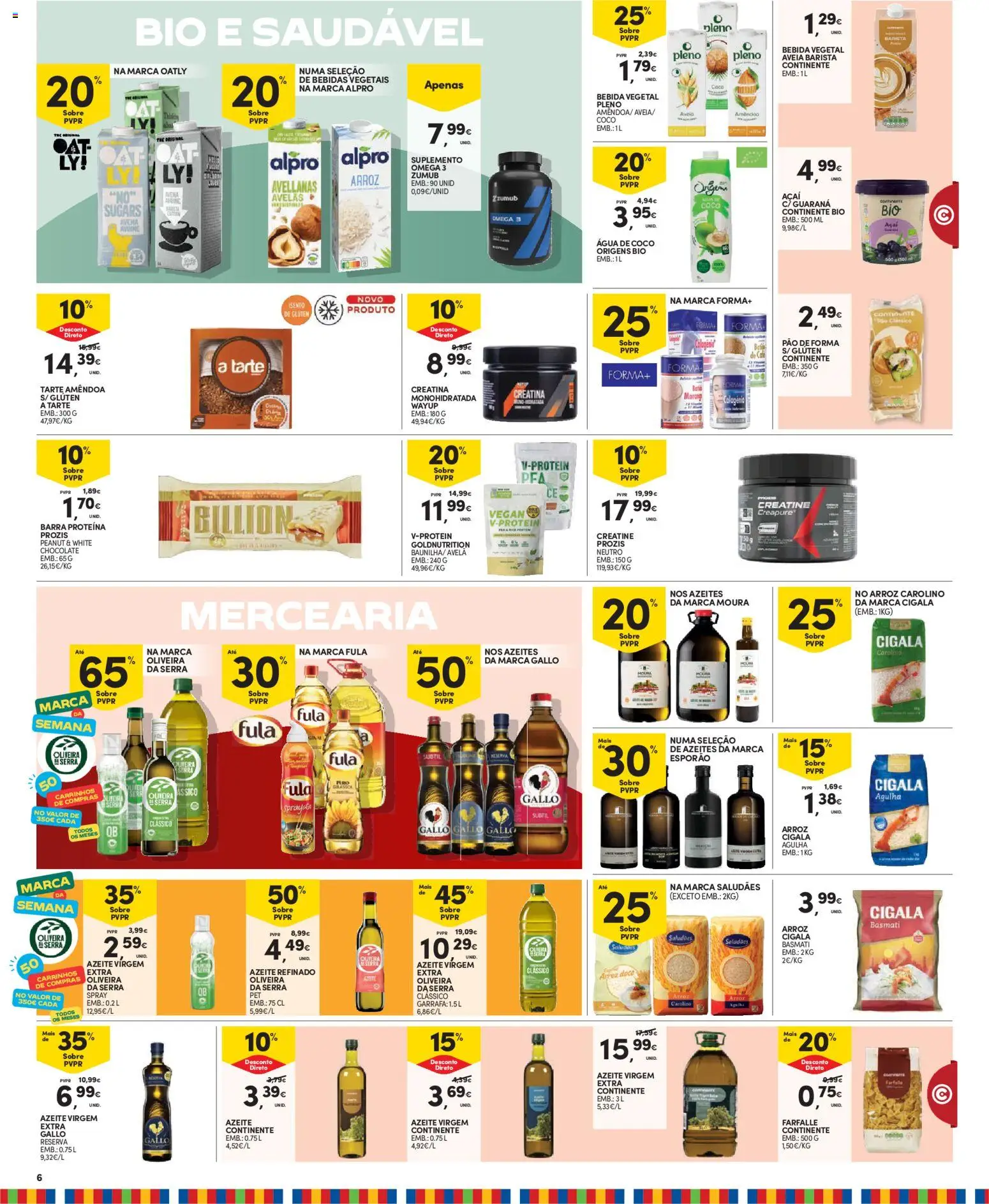 Continente Madeira │ válido de 09.06.2026 | Página: 6 | Produtos: Avelãs, Creatina, Chocolate, Proteina