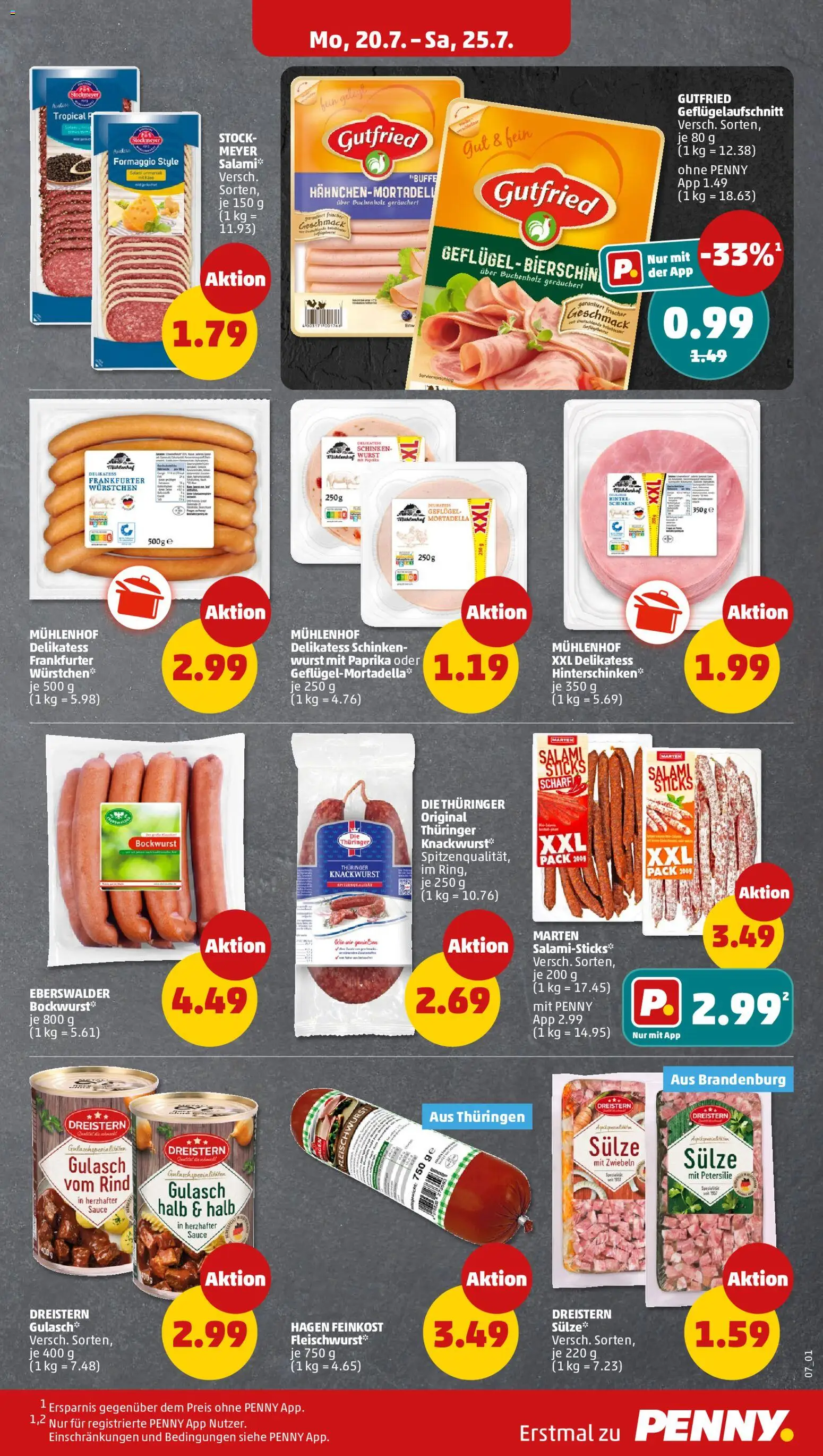 Penny Prospekt – gültig ab 20.07.2026 | Seite: 9 | Produkte: Zwiebeln, Paprika, Petersilie, Schinken