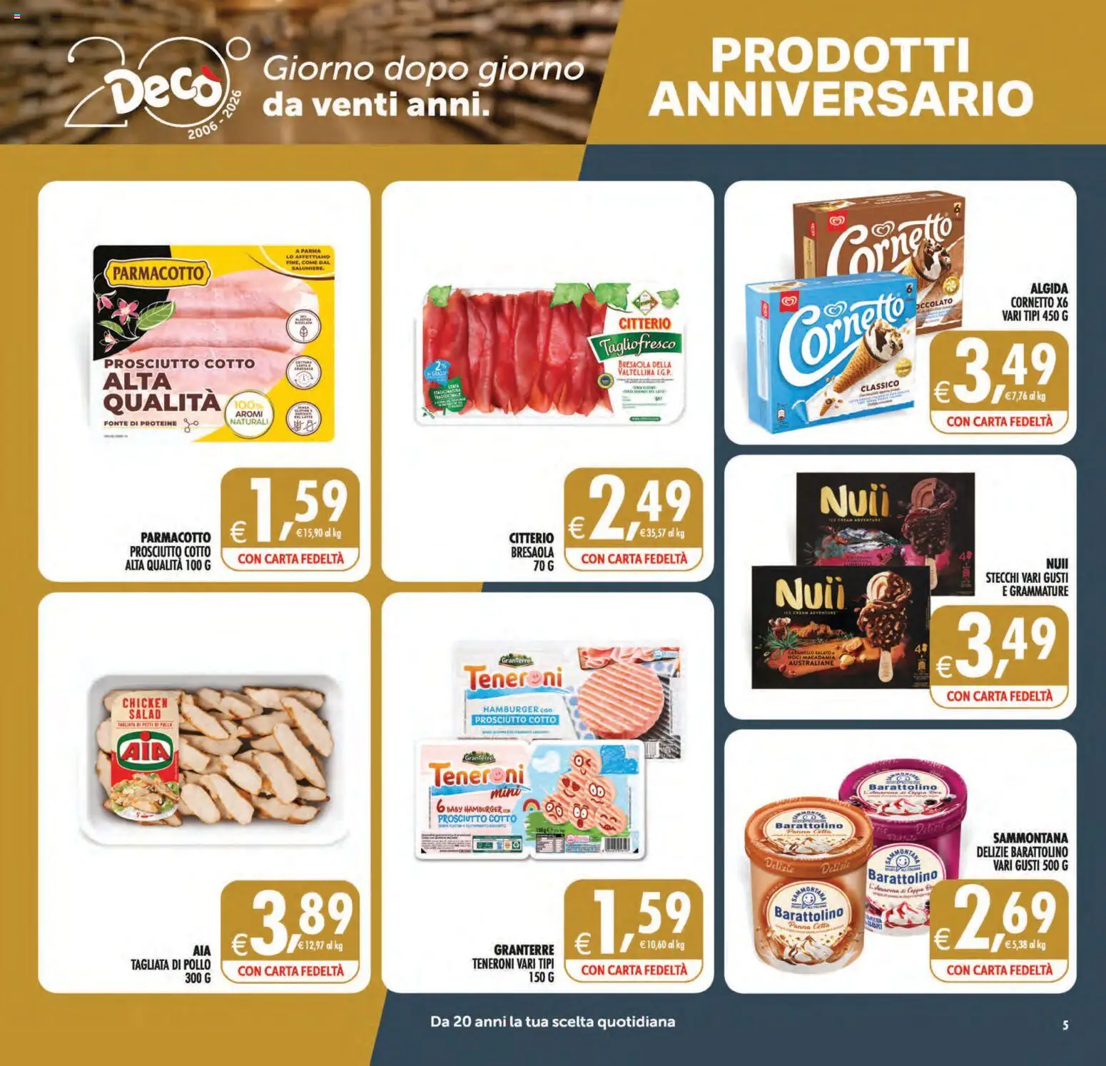 Volantino Decò del 11/09/2026 | Pagina: 5 | Prodotti: Bresaola, Prosciutto, Noci, Hamburger