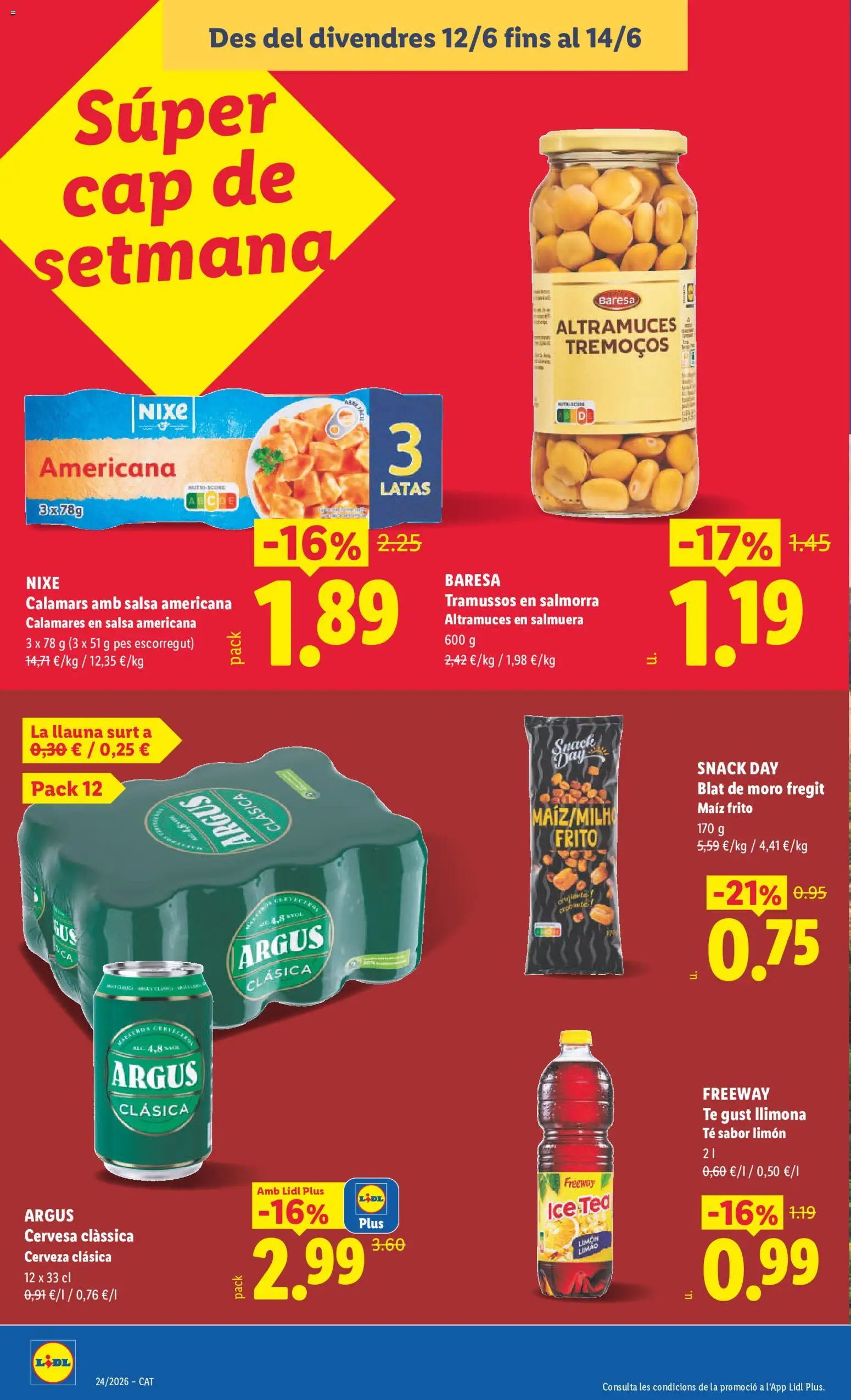 Lidl folleto │ válido desde el 08.06.2026 | Página: 30 | Productos: Calamares, Cerveza, Té