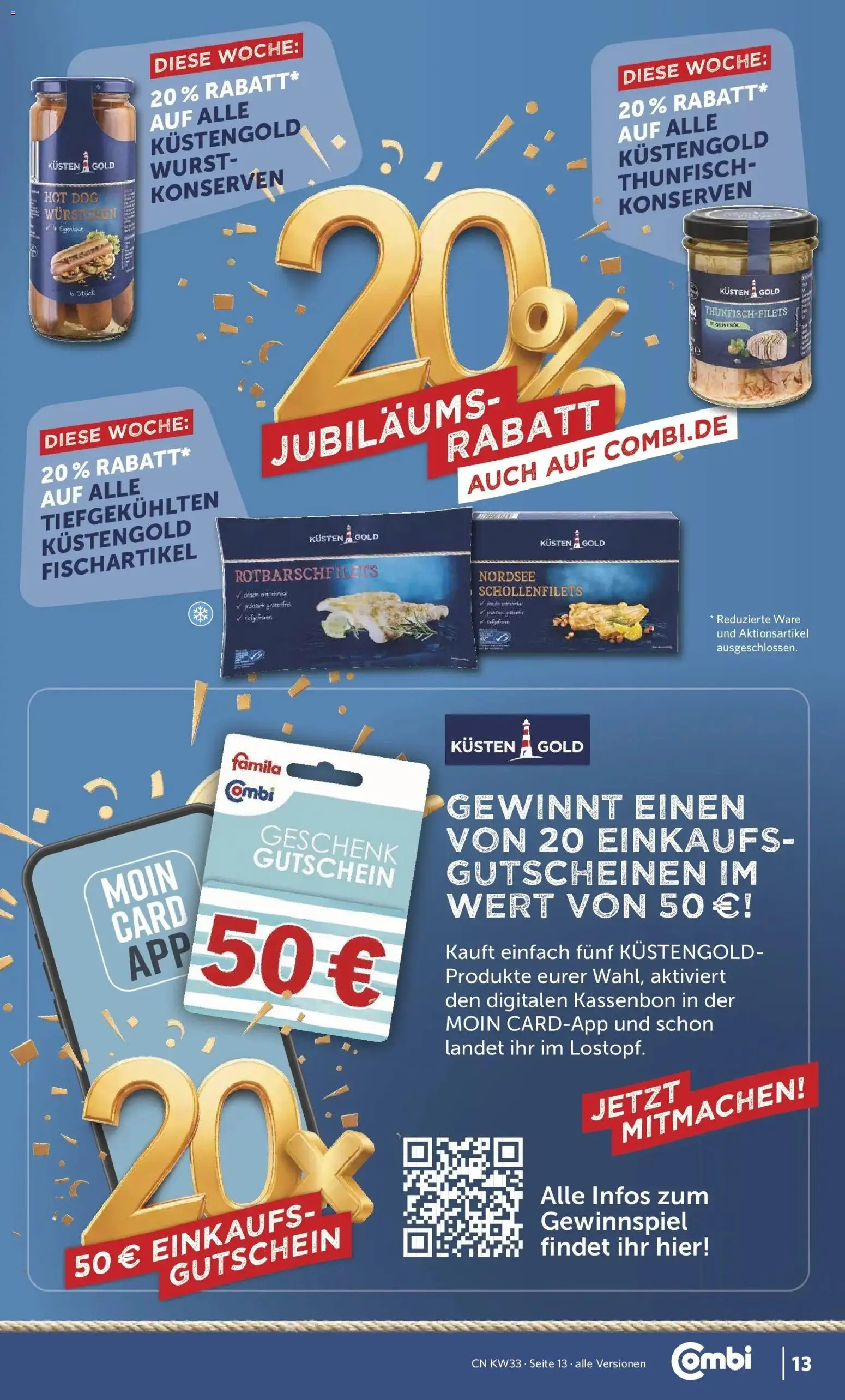 Combi Prospekt Dülmen (ab 10.08.2026) zum Blättern | Seite: 15 | Produkte: Thunfisch, Olivenol, Wurst