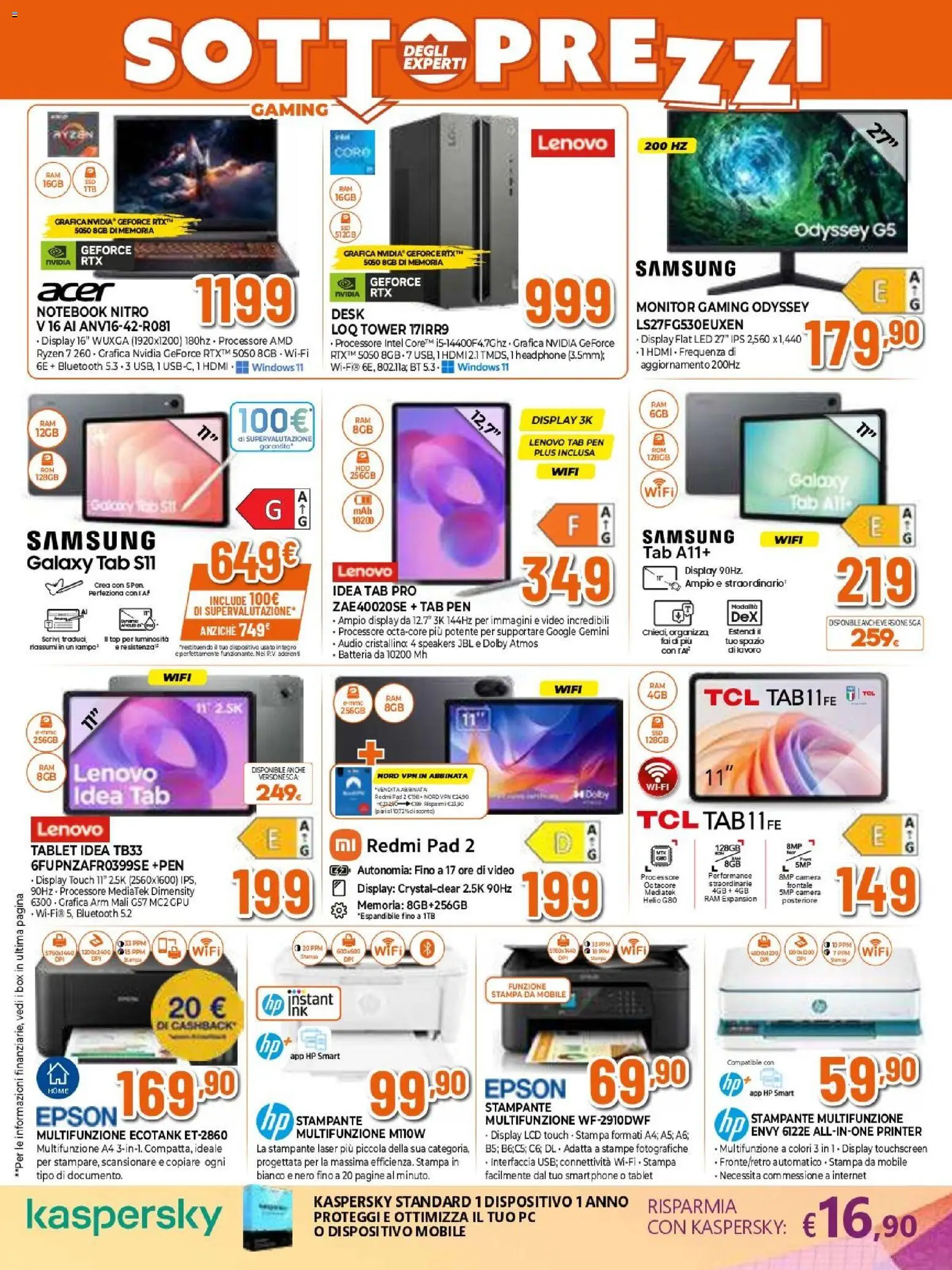 Volantino Expert del 21.05.2026 | Pagina: 19 | Prodotti: Top, Tablet, Stampante, Samsung