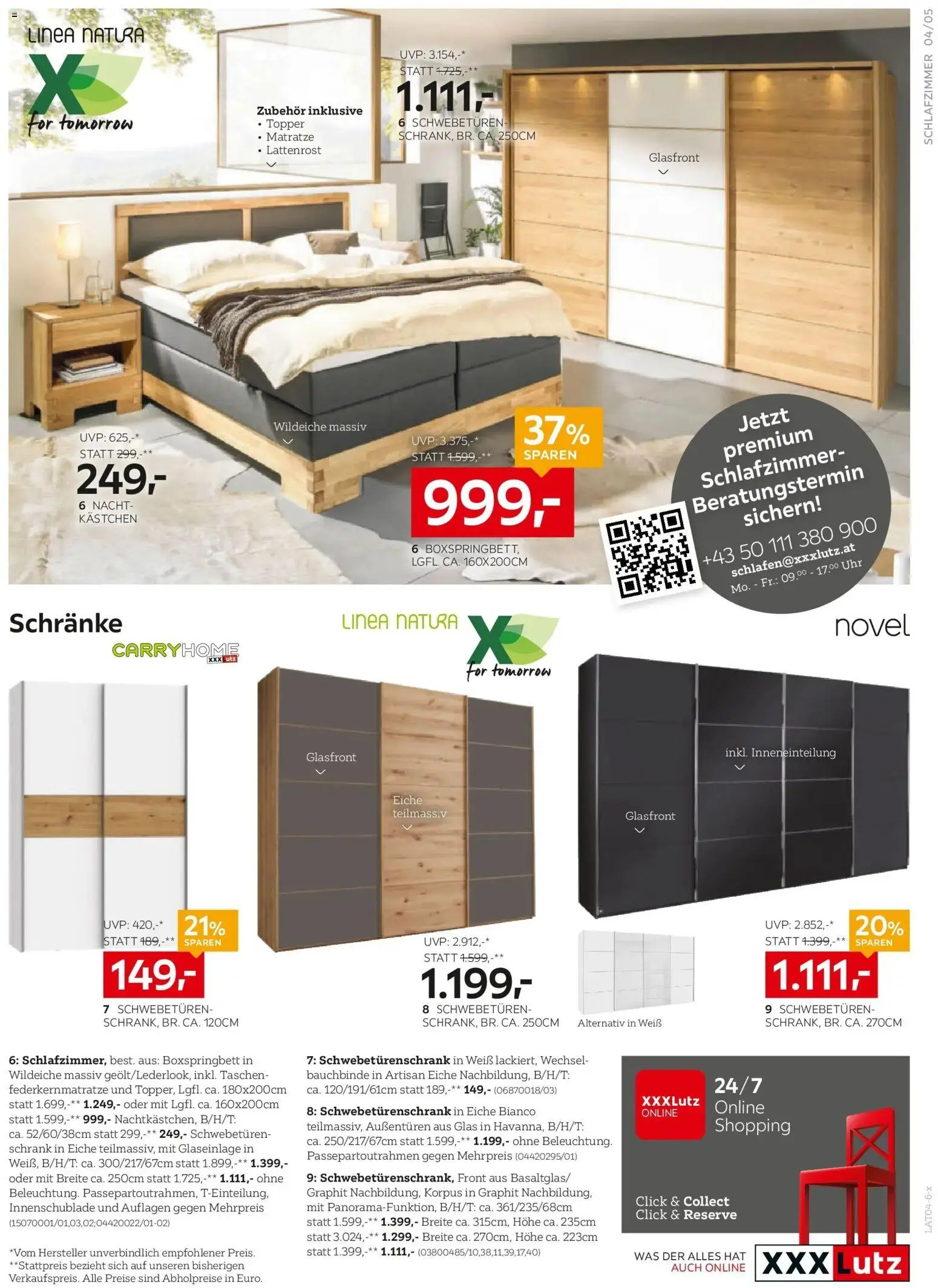 XXXLutz Aktuelle Angebote gültig ab 14.04.2026 | Seite: 5 | Produkte: Uhr, Matratze, Lattenrost, Schrank