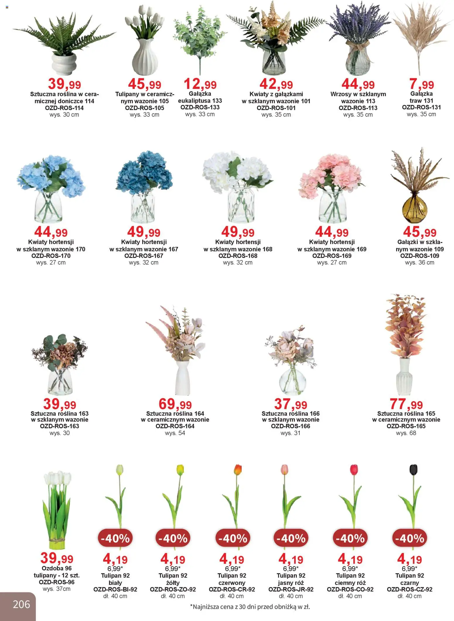 Bodzio Katalog od 01.04.2026 | Strona: 206 | Produkty: Róż, Tulipany, Kwiaty