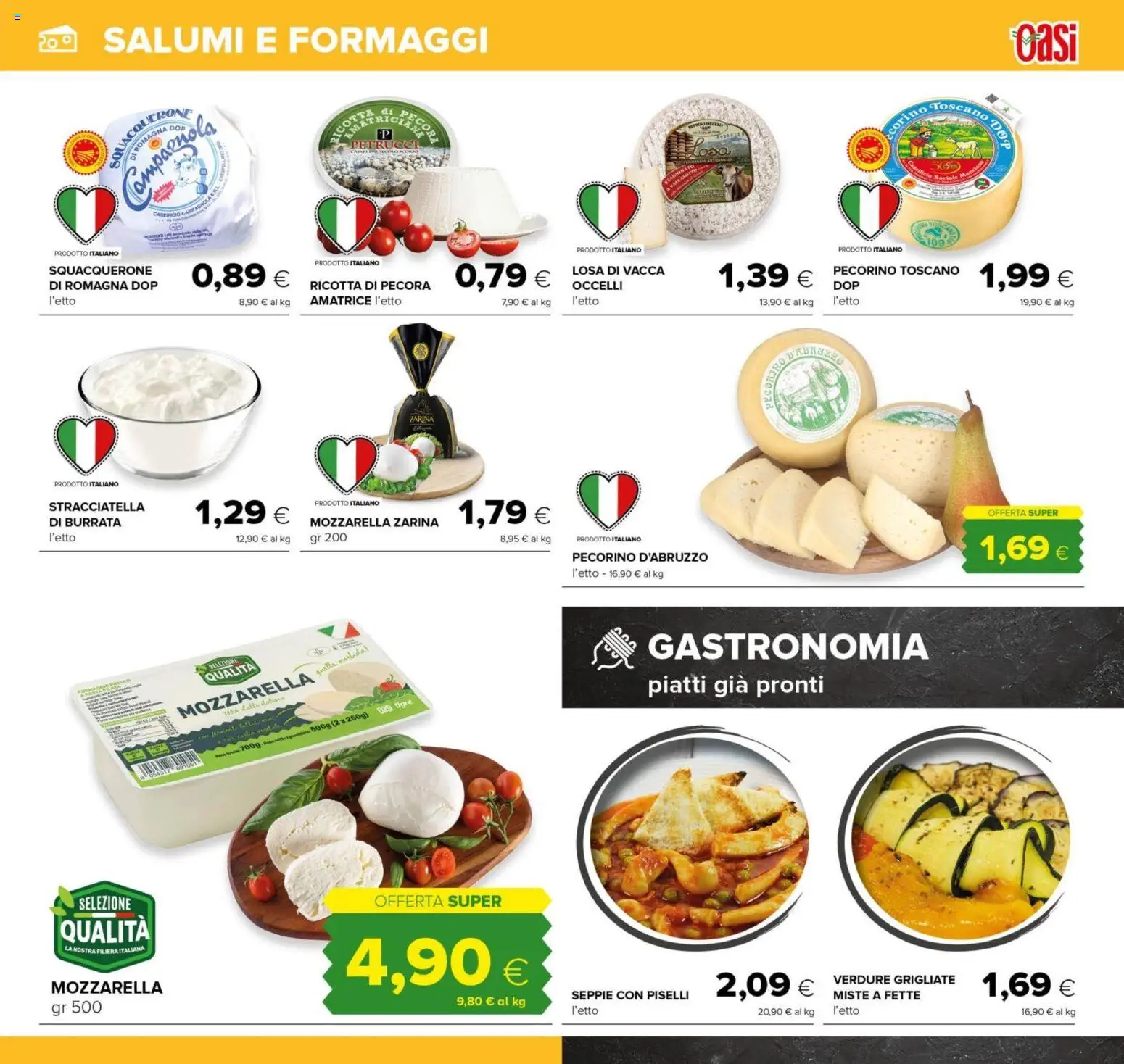 Volantino Oasi del 07.05.2026 | Pagina: 15 | Prodotti: Mozzarella, Piselli, Ricotta, Burrata