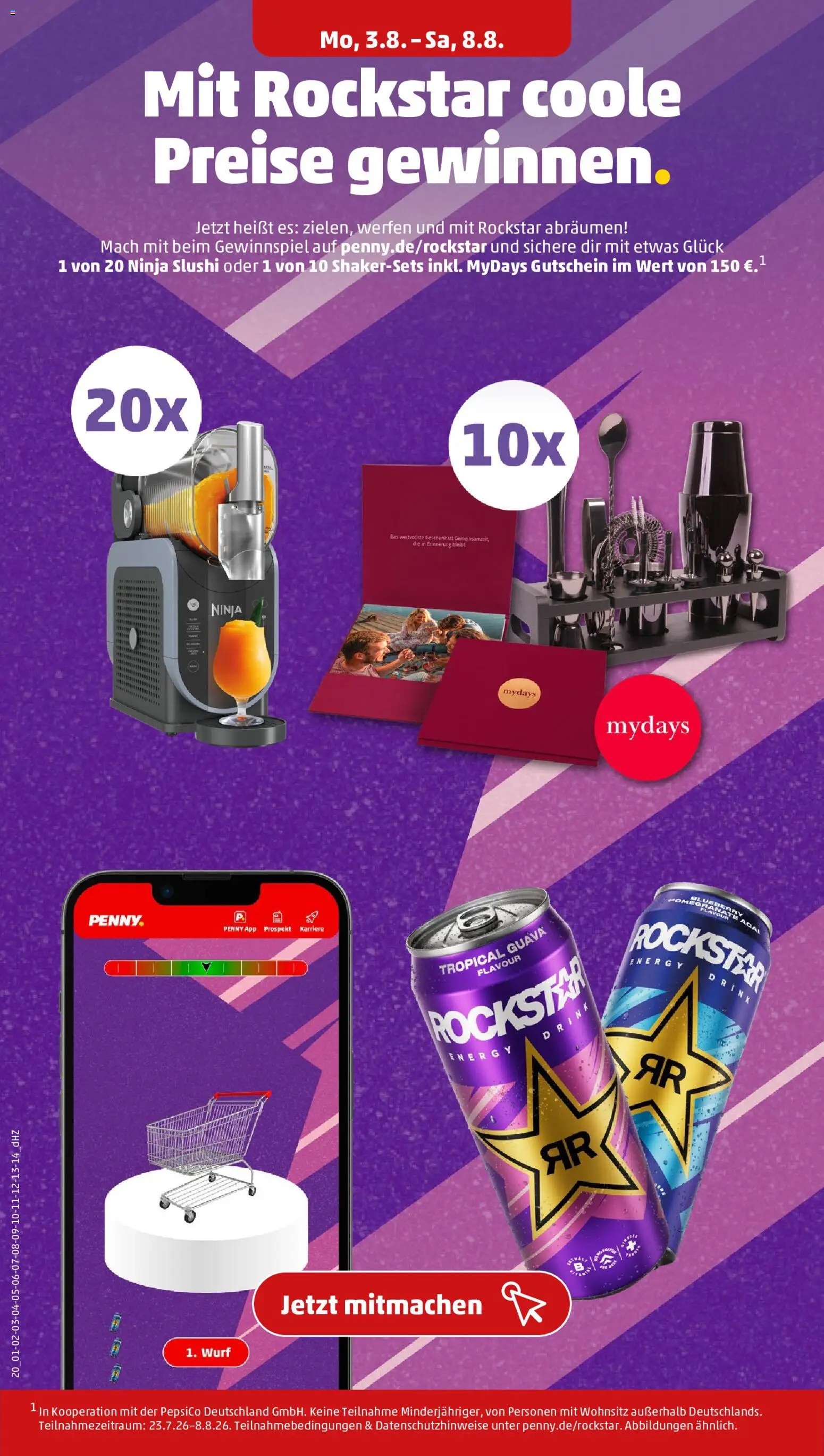 Penny Prospekt – gültig ab 03.08.2026 | Seite: 24 | Produkte: Rockstar energy, Energy, Rockstar
