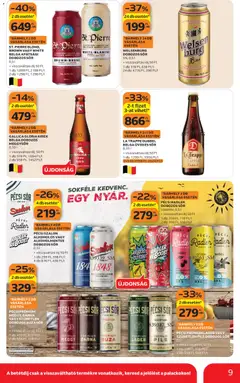 PÉCSI RADLER DOBOZOS SÖR többféle, 0,5 l - amely érvényes a következő dátumtól: 2026.08.06. | Oldal: 9